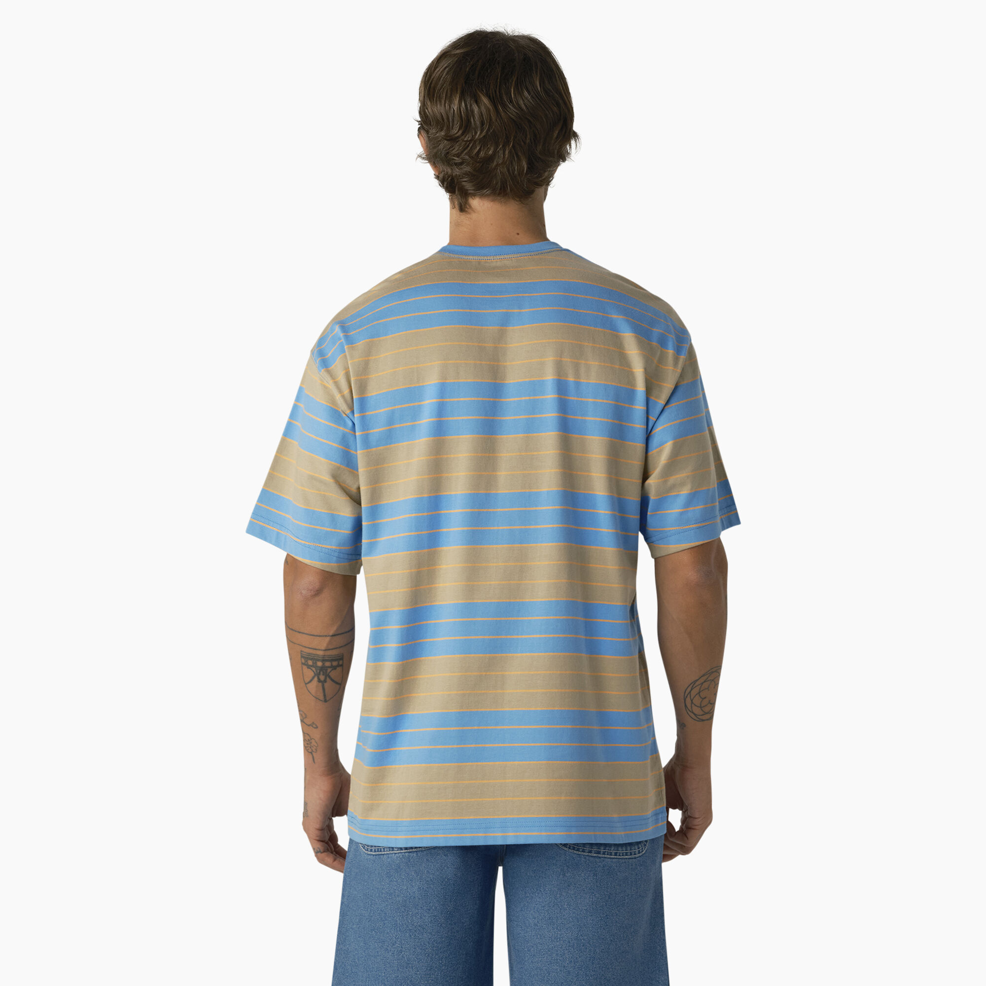 Relaxed Fit Striped Pocket T-Shirt