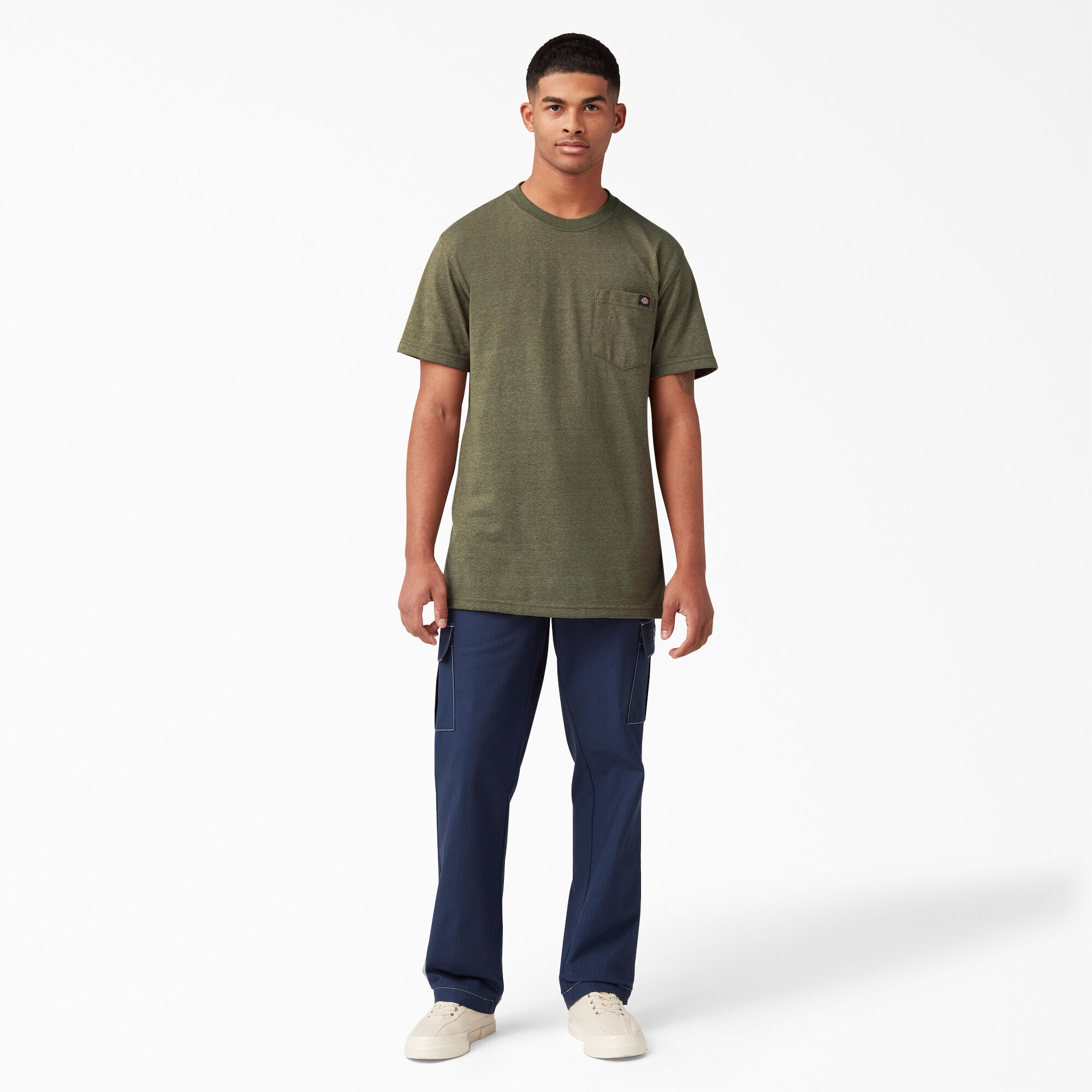 Heavyweight Heathered Short Sleeve Pocket T-Shirt