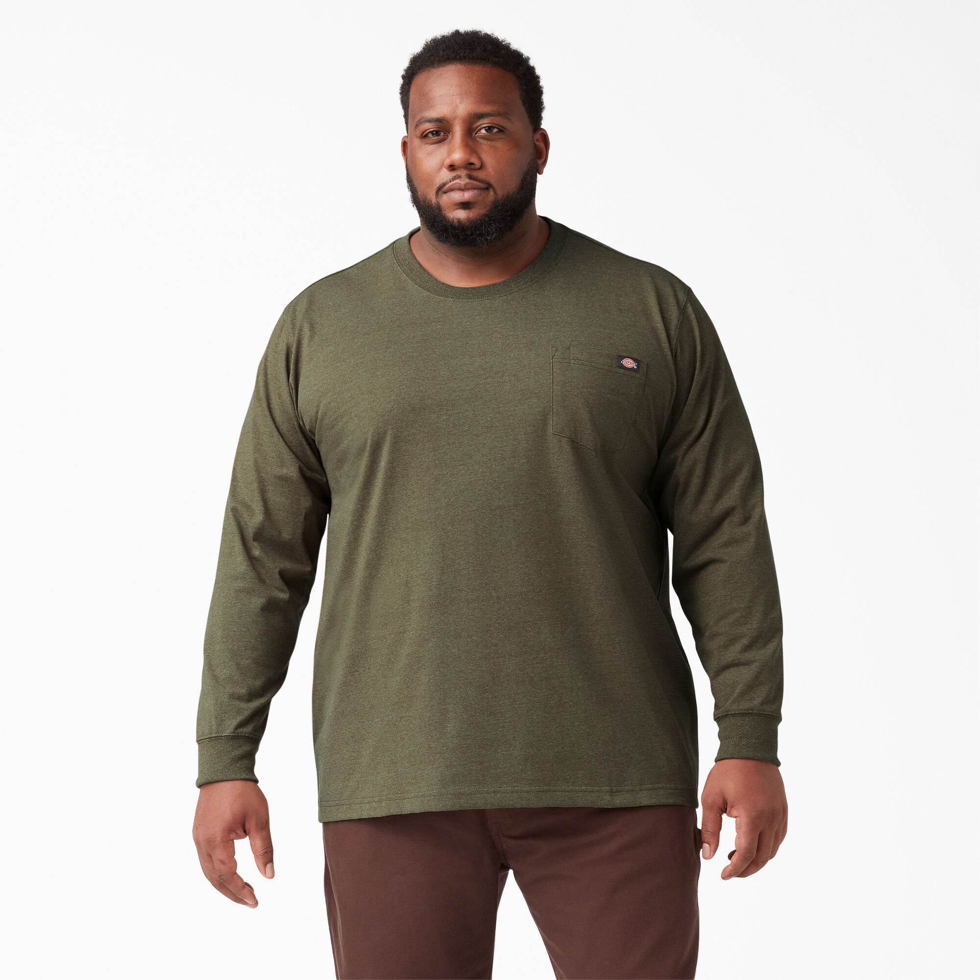 Heavyweight Heathered Long Sleeve Pocket T-Shirt