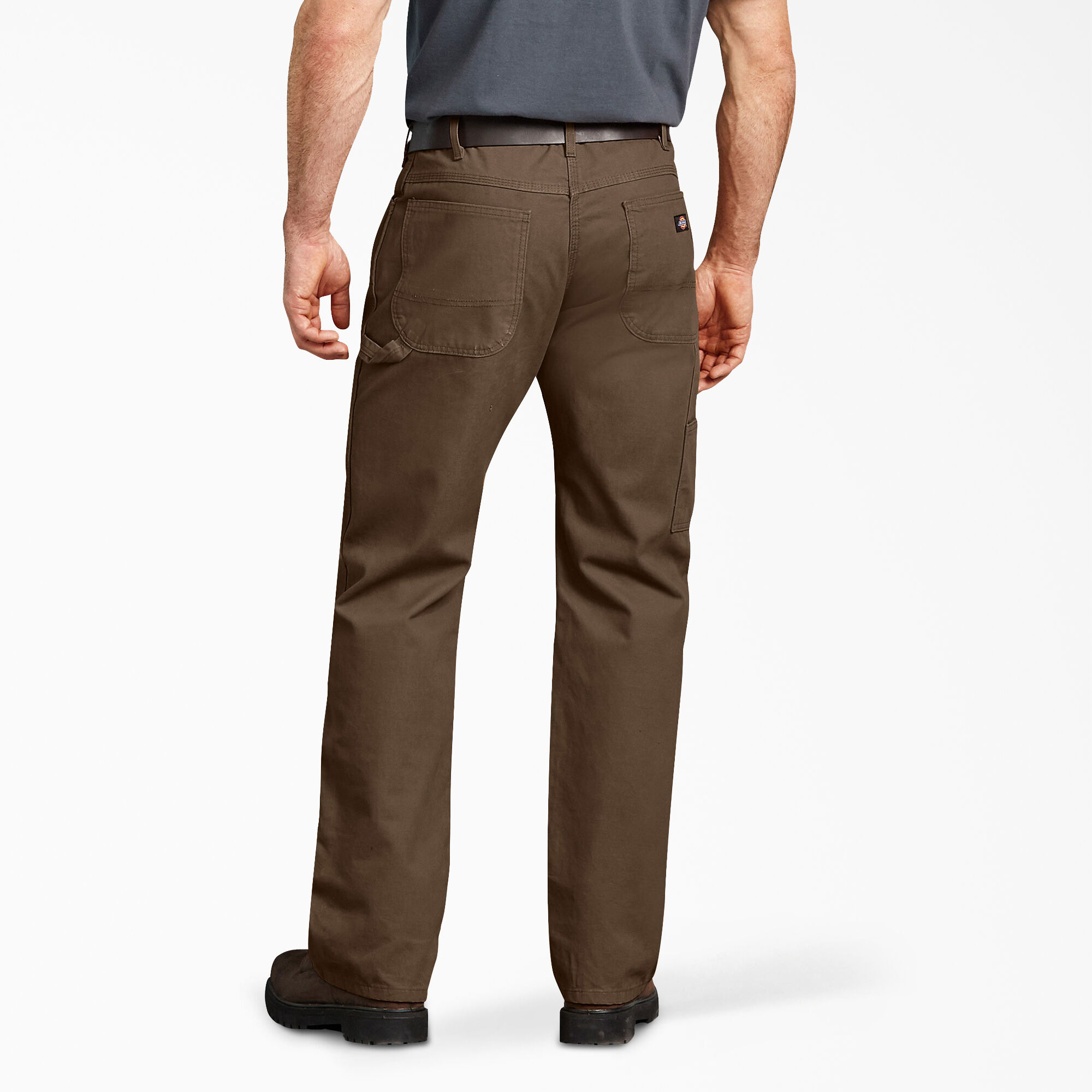 Relaxed Fit Straight Leg Duck Carpenter Pants, Rinsed Timber Brown