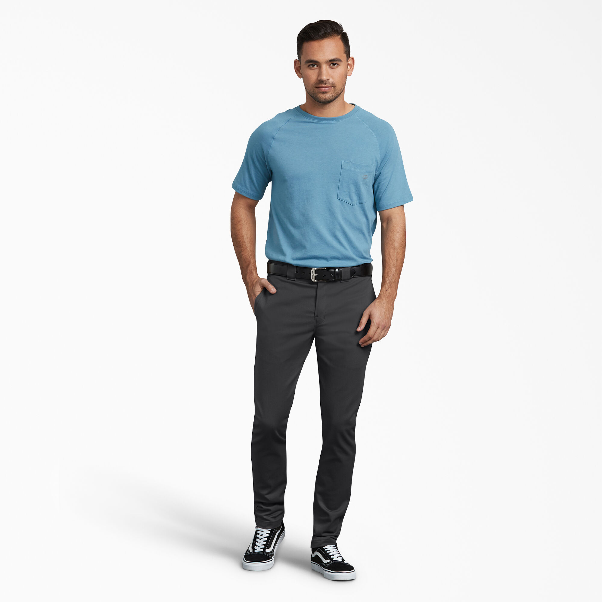 Slim Fit Skinny Leg Twill Work Pants