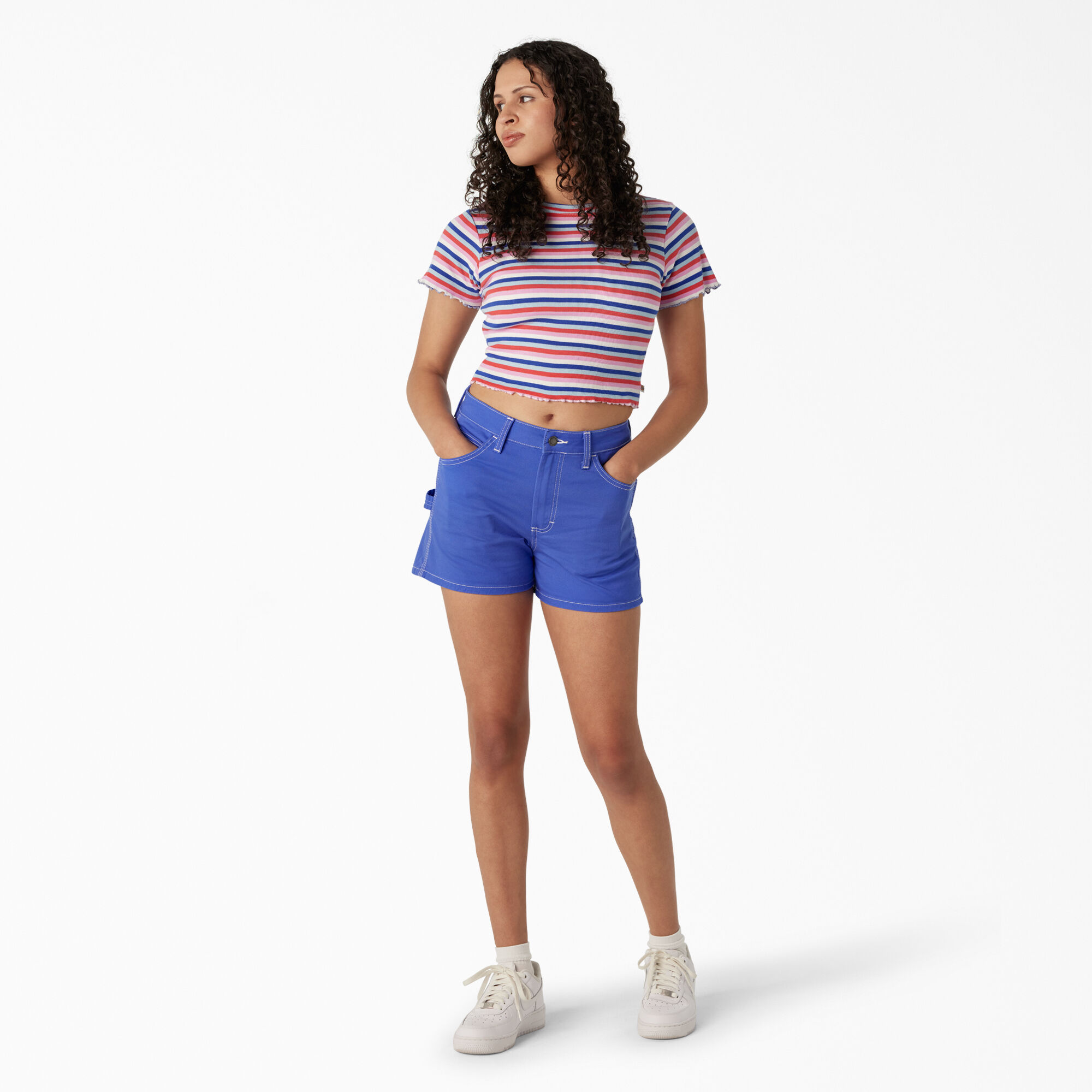 Women's Striped Cropped Baby T-Shirt