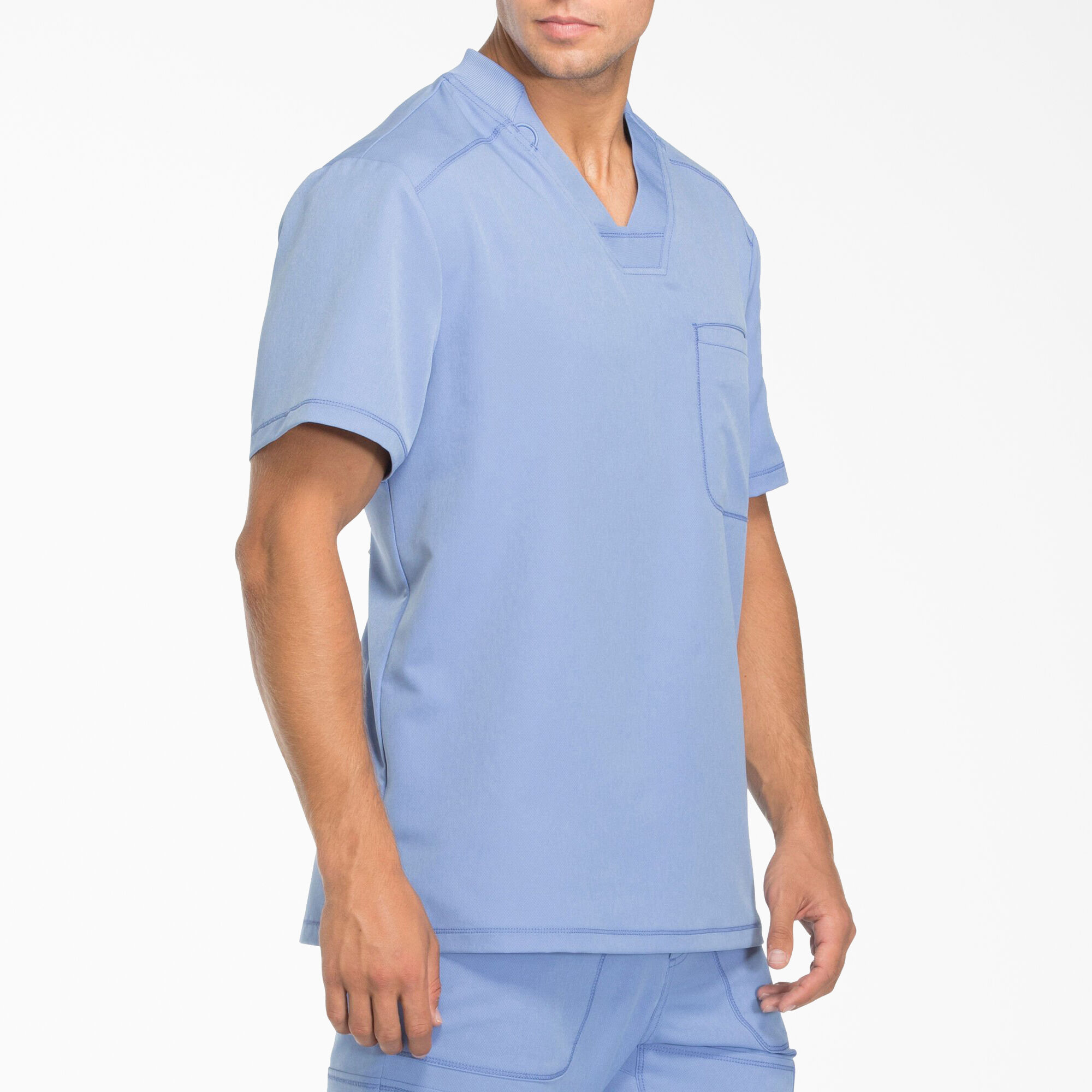 Men's Dynamix V-Neck Scrub Top with Zip Pocket