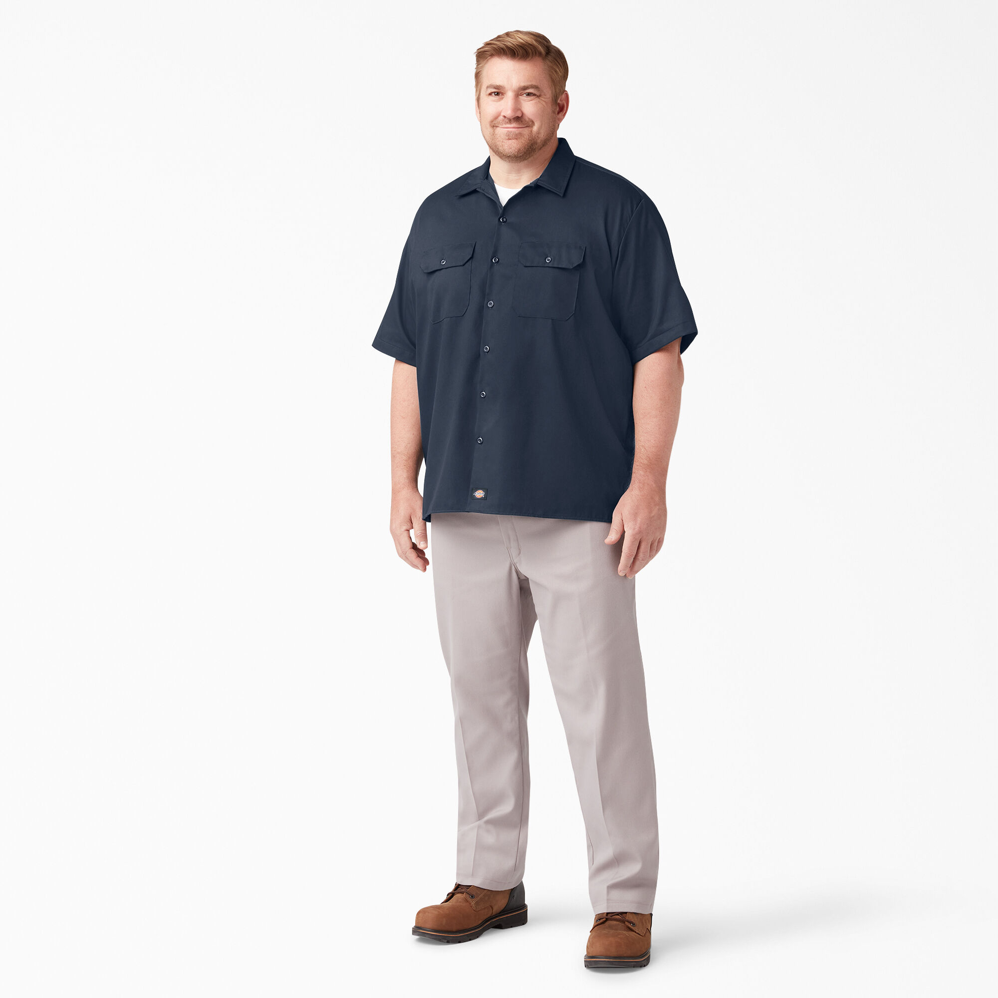 Relaxed Fit Short Sleeve Work Shirt