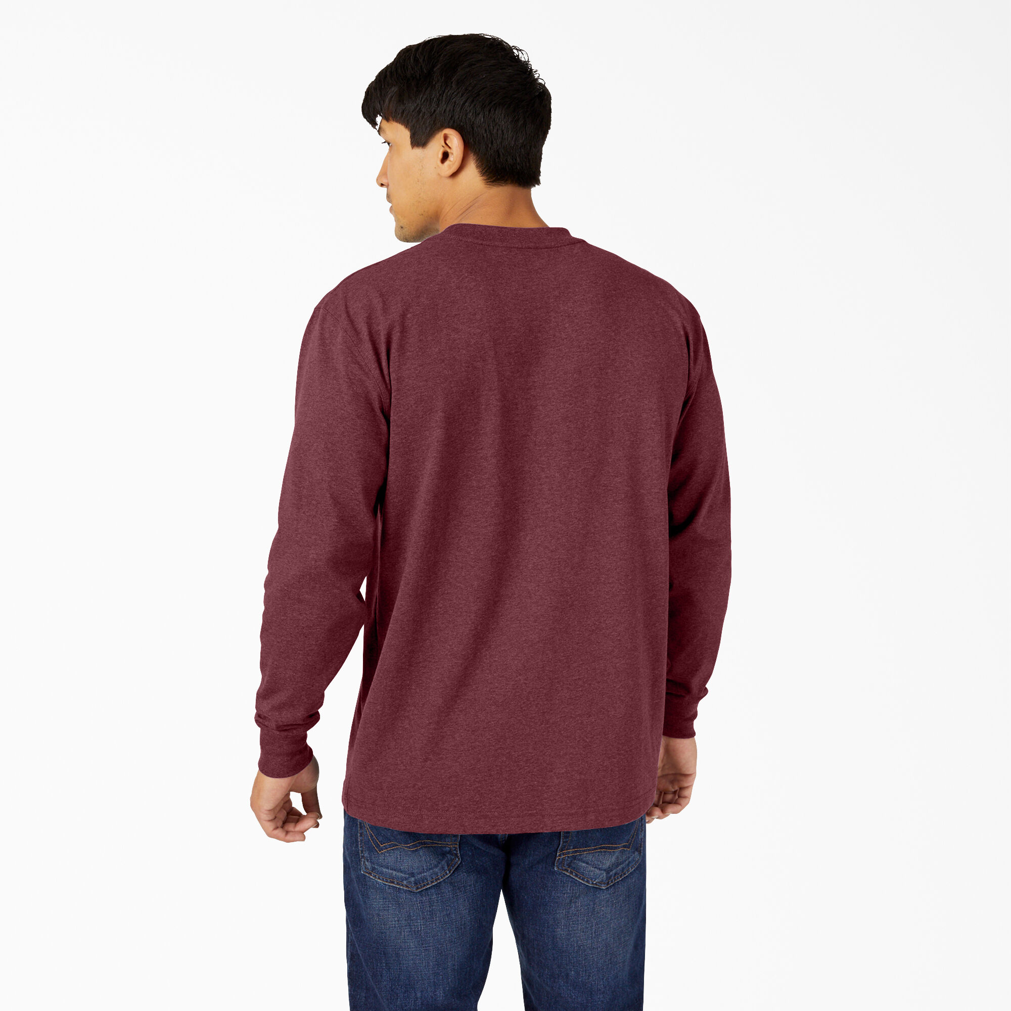 Heavyweight Heathered Long Sleeve Pocket T-Shirt