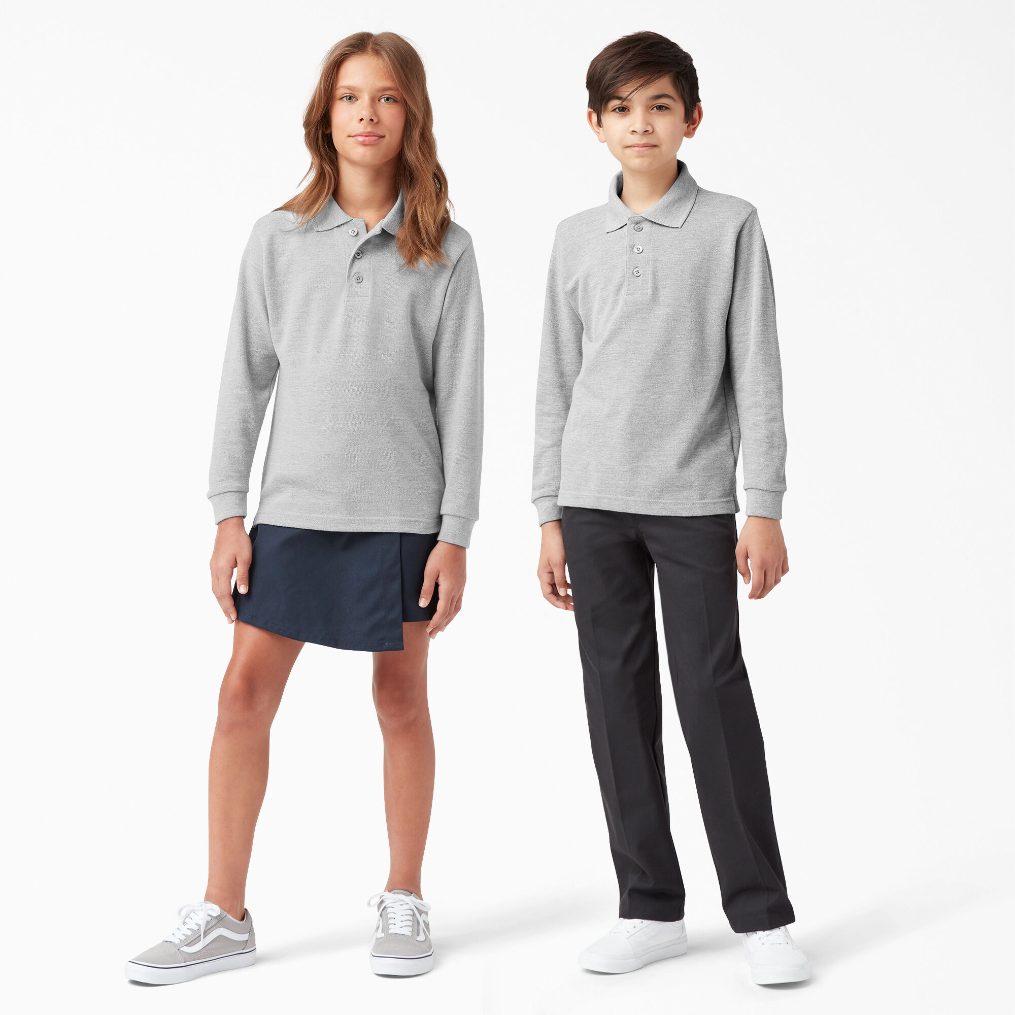 Kids' Piqué Long Sleeve Polo, 4-20
