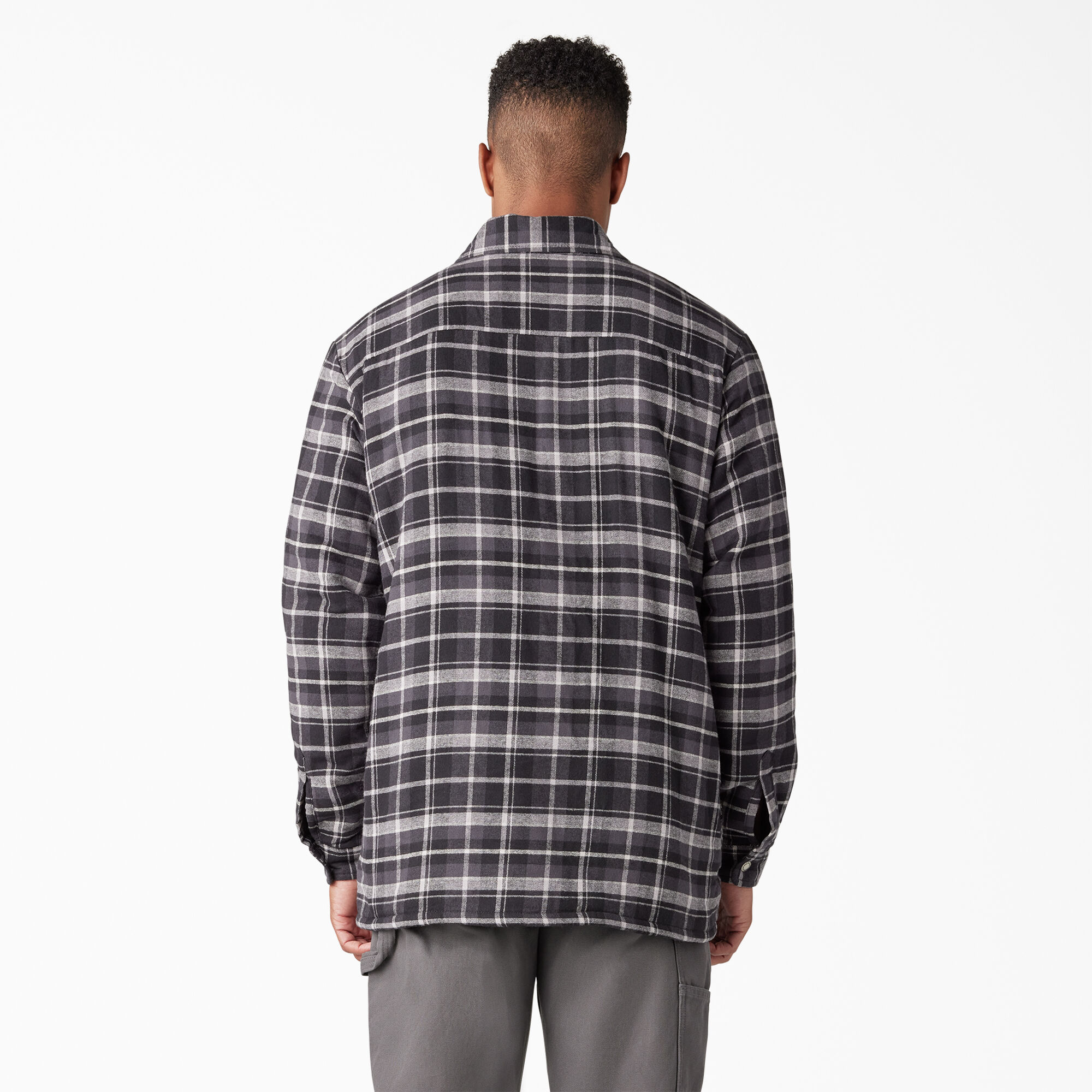 Water Repellent Fleece-Lined Flannel Shirt Jacket
