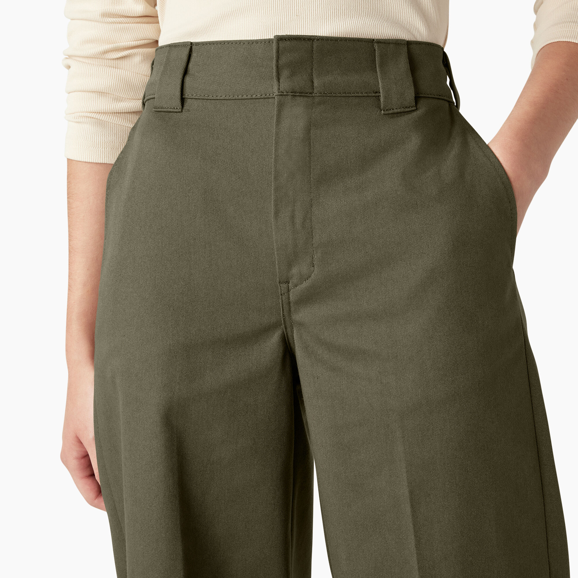 Women's Regular Fit Wide Leg Work Pants