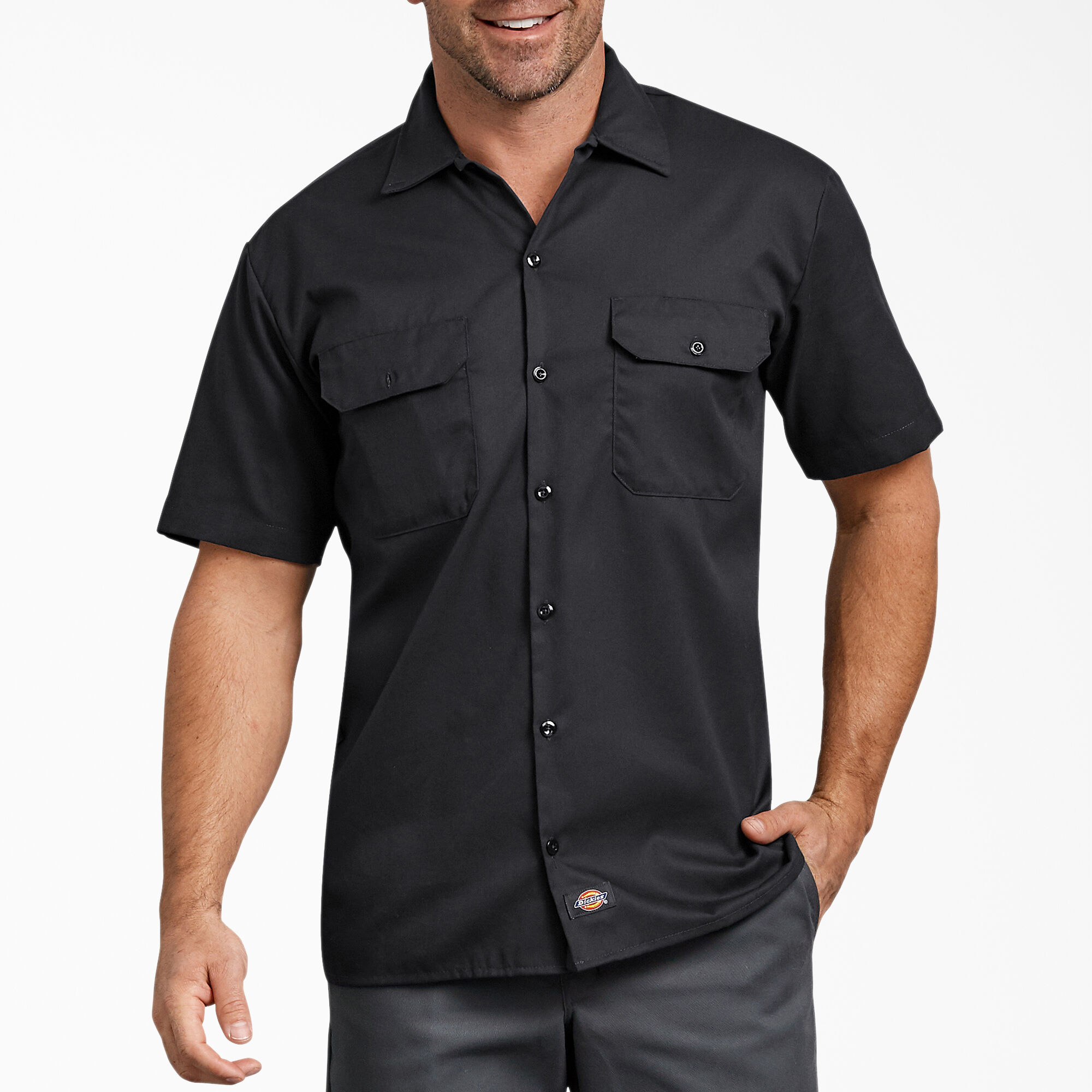 Relaxed Fit Short Sleeve Work Shirt
