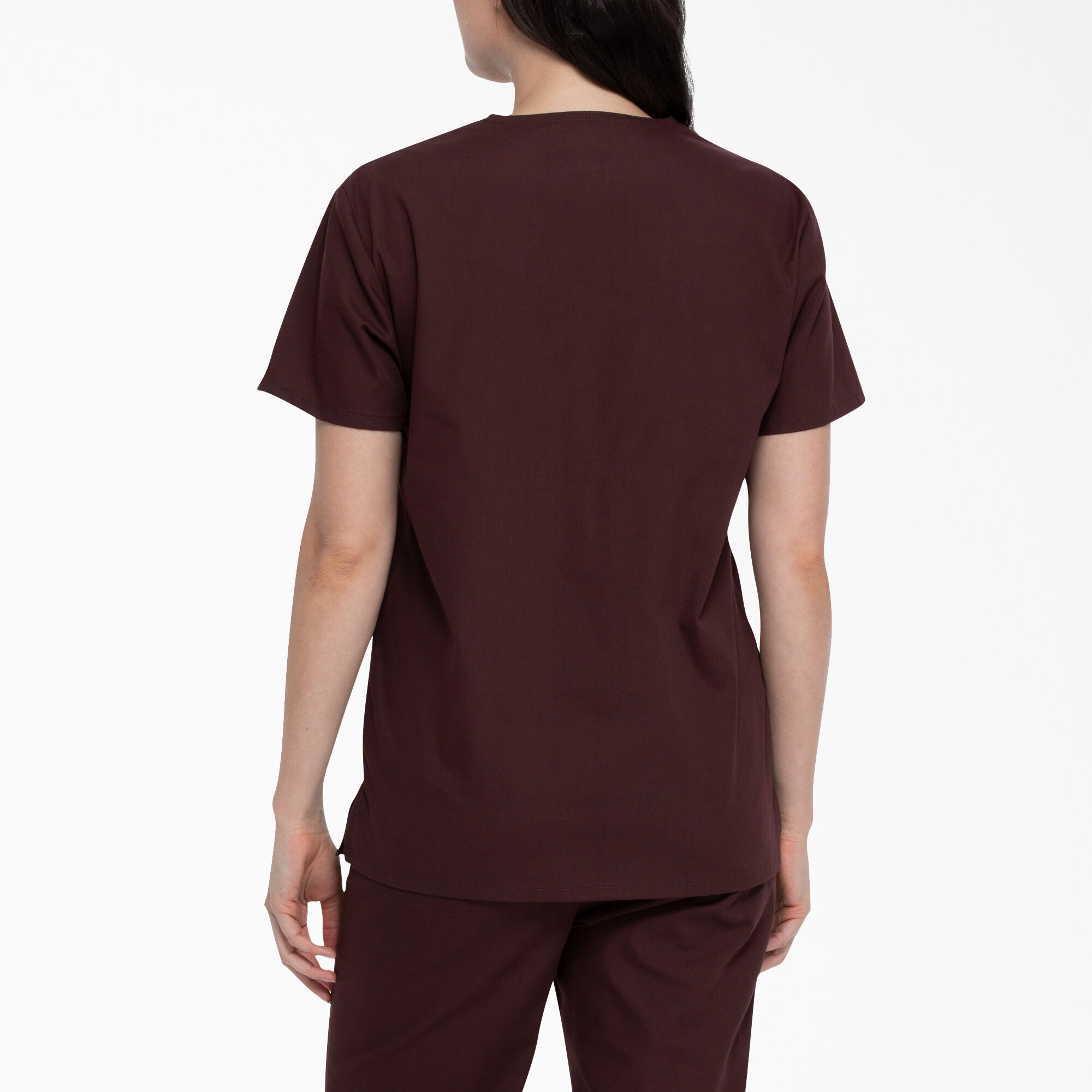 Unisex EDS Signature V-Neck Scrub Top, Espresso