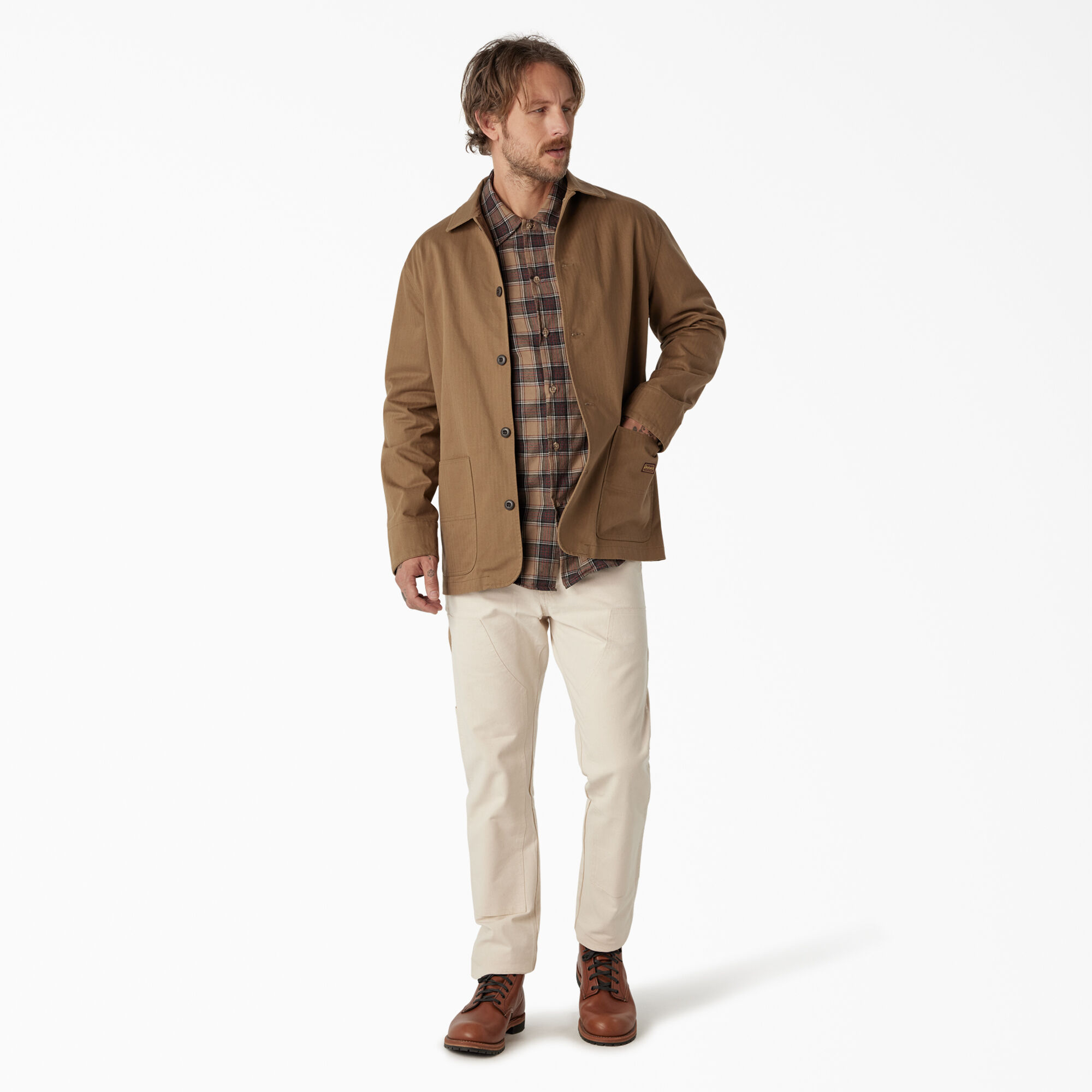 Dickies 1922 Herringbone Jacket, Rinsed Timber Brown