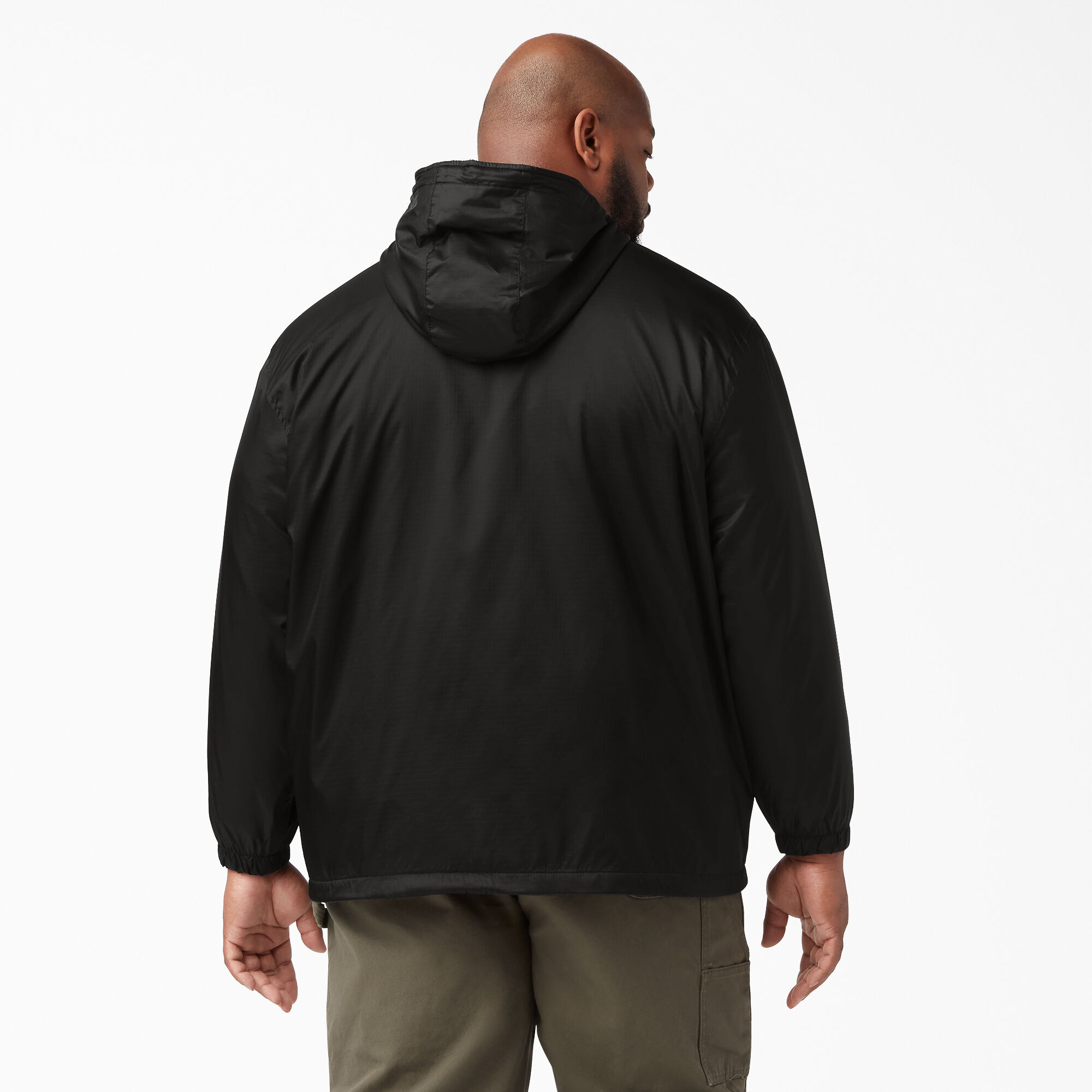 Fleece Lined Nylon Hooded Jacket