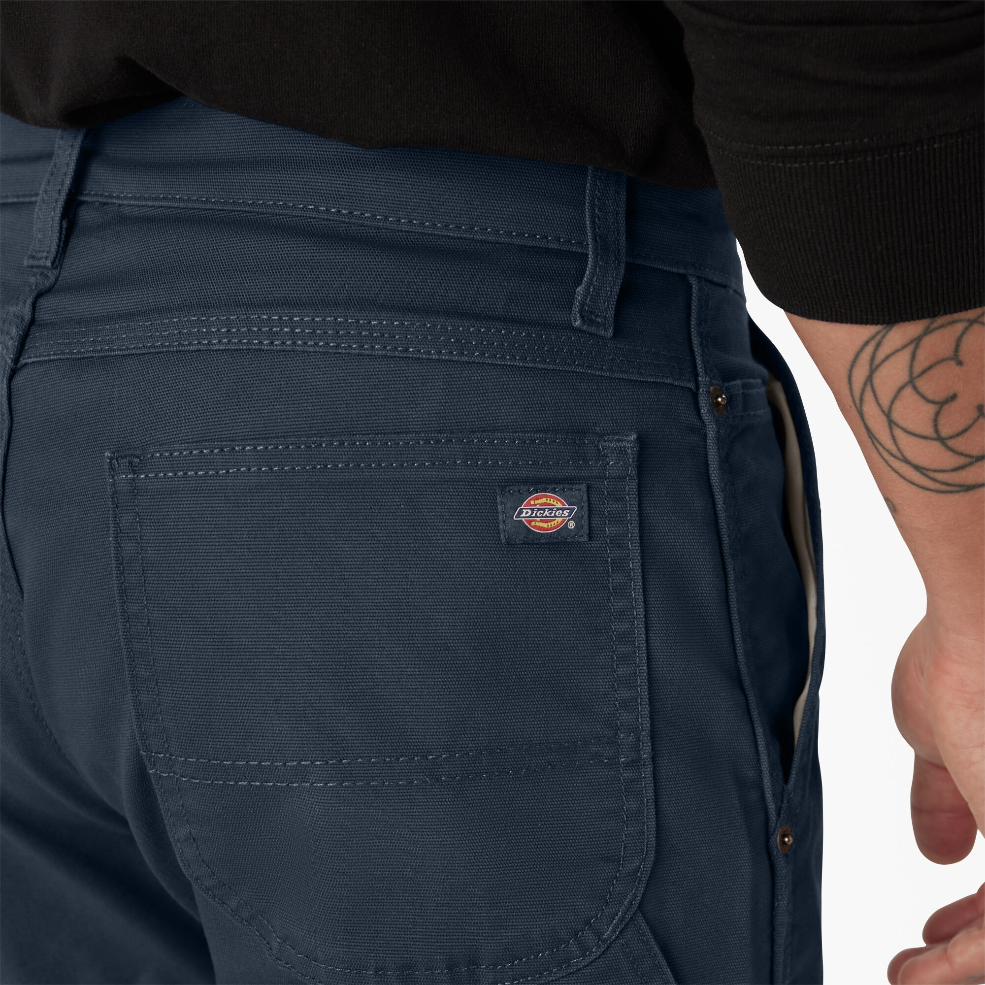 FLEX Regular Fit Duck Carpenter Pants, Stonewashed Dark Navy