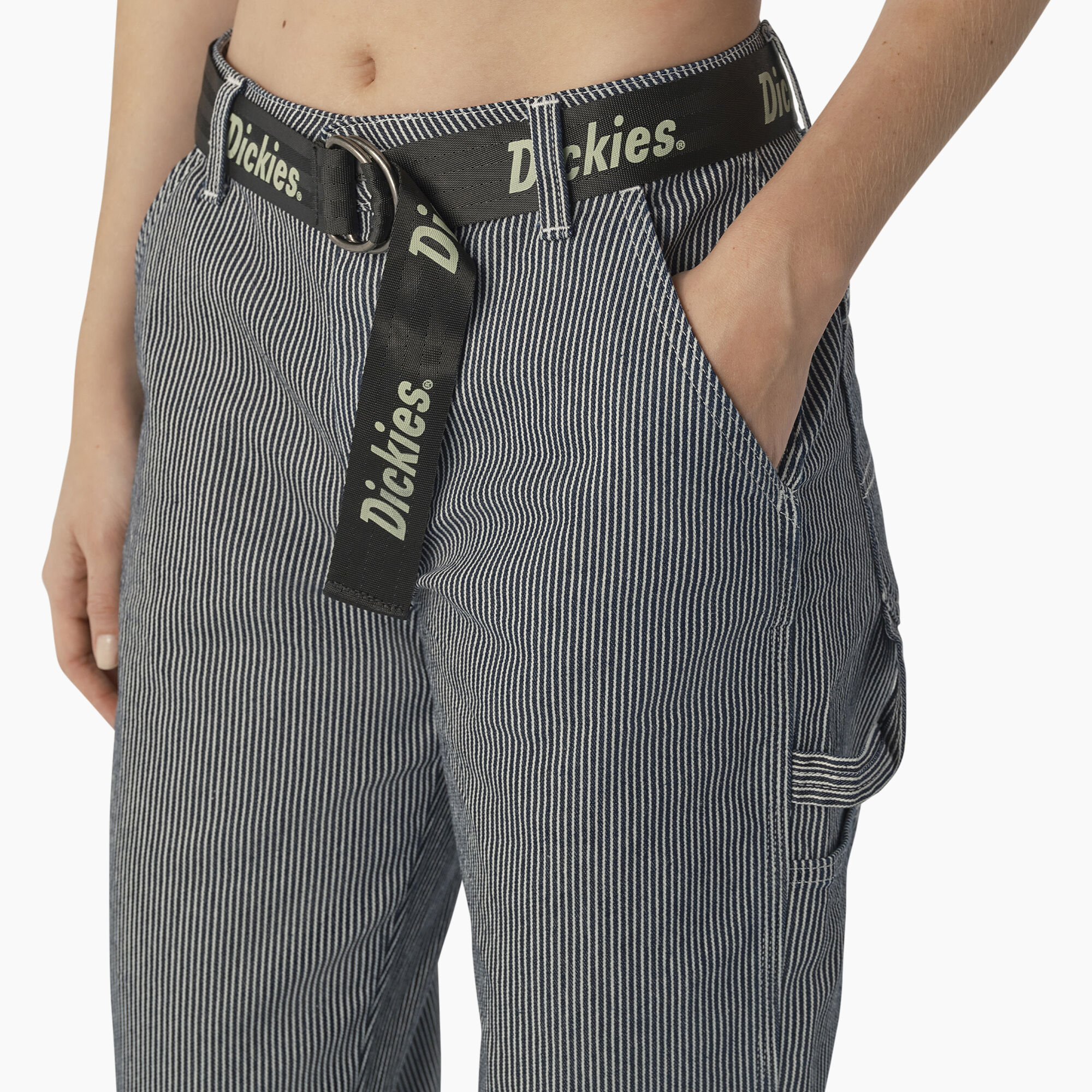 Women's Relaxed Fit Carpenter Pants, Hickory Stripe