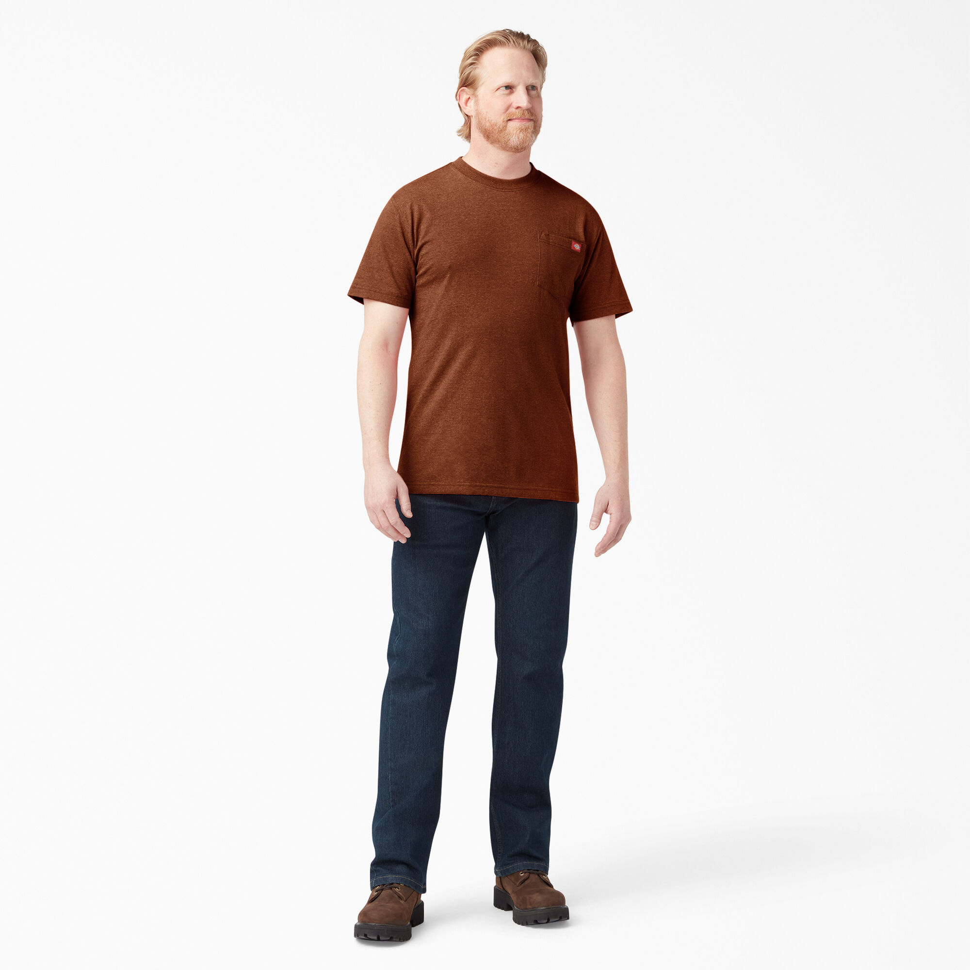 Heavyweight Heathered Short Sleeve Pocket T-Shirt