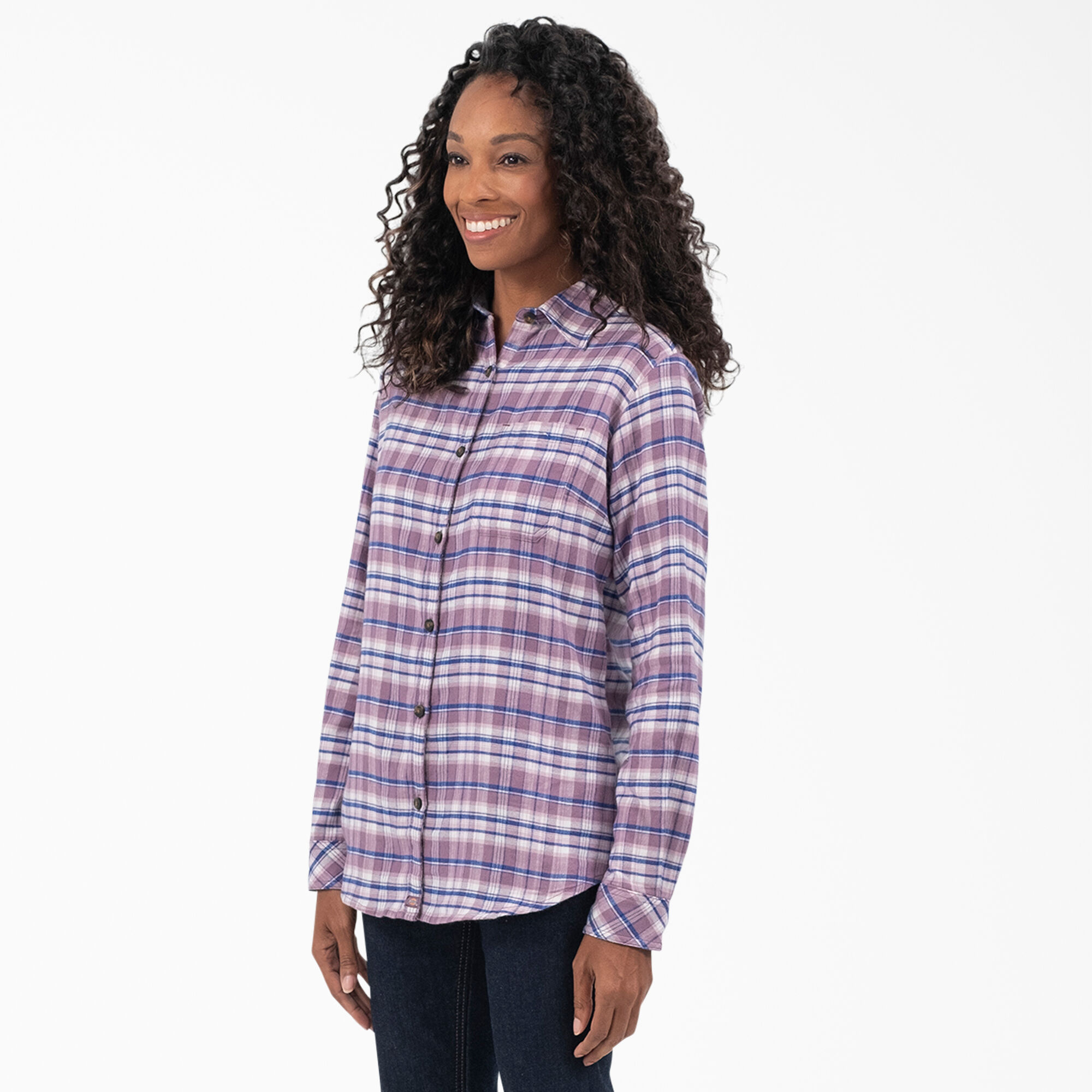 Women's Plaid Flannel Long Sleeve Shirt