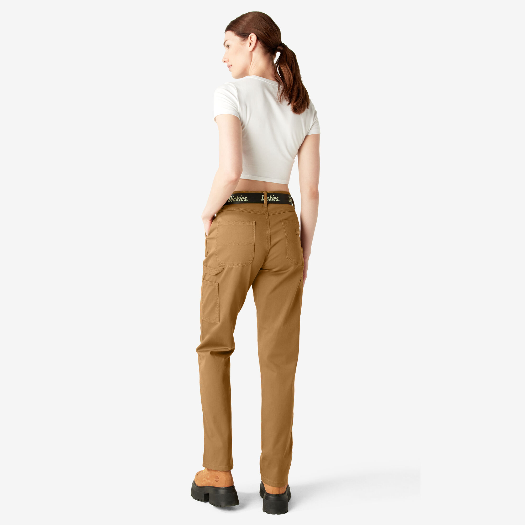 Women's Relaxed Fit Carpenter Pants, Brown Duck