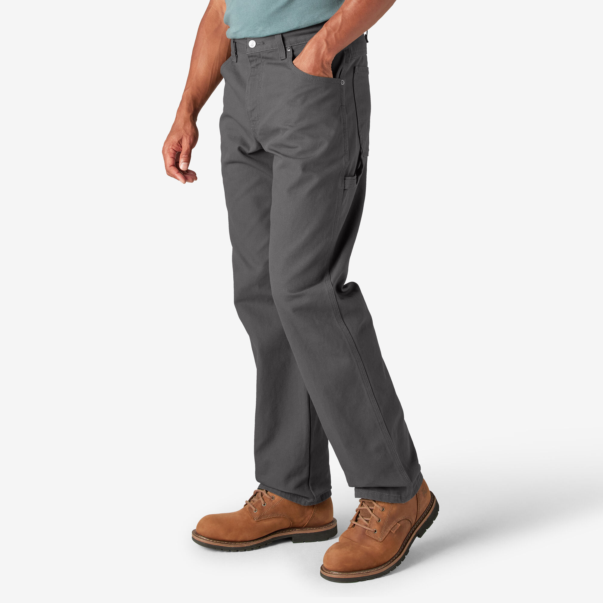 Relaxed Fit Heavyweight Duck Carpenter Pants, Rinsed Slate