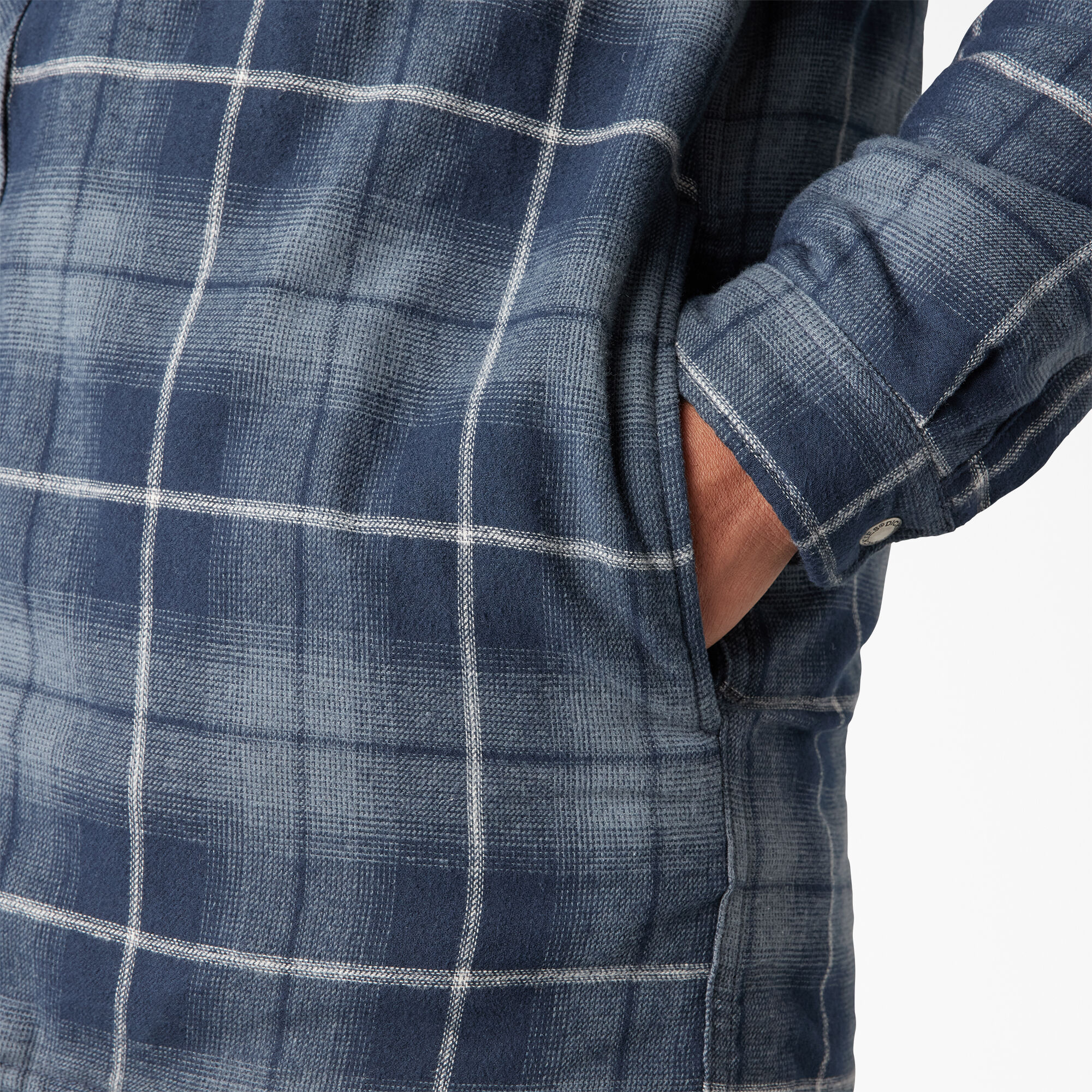 Water Repellent Flannel Hooded Shirt Jacket