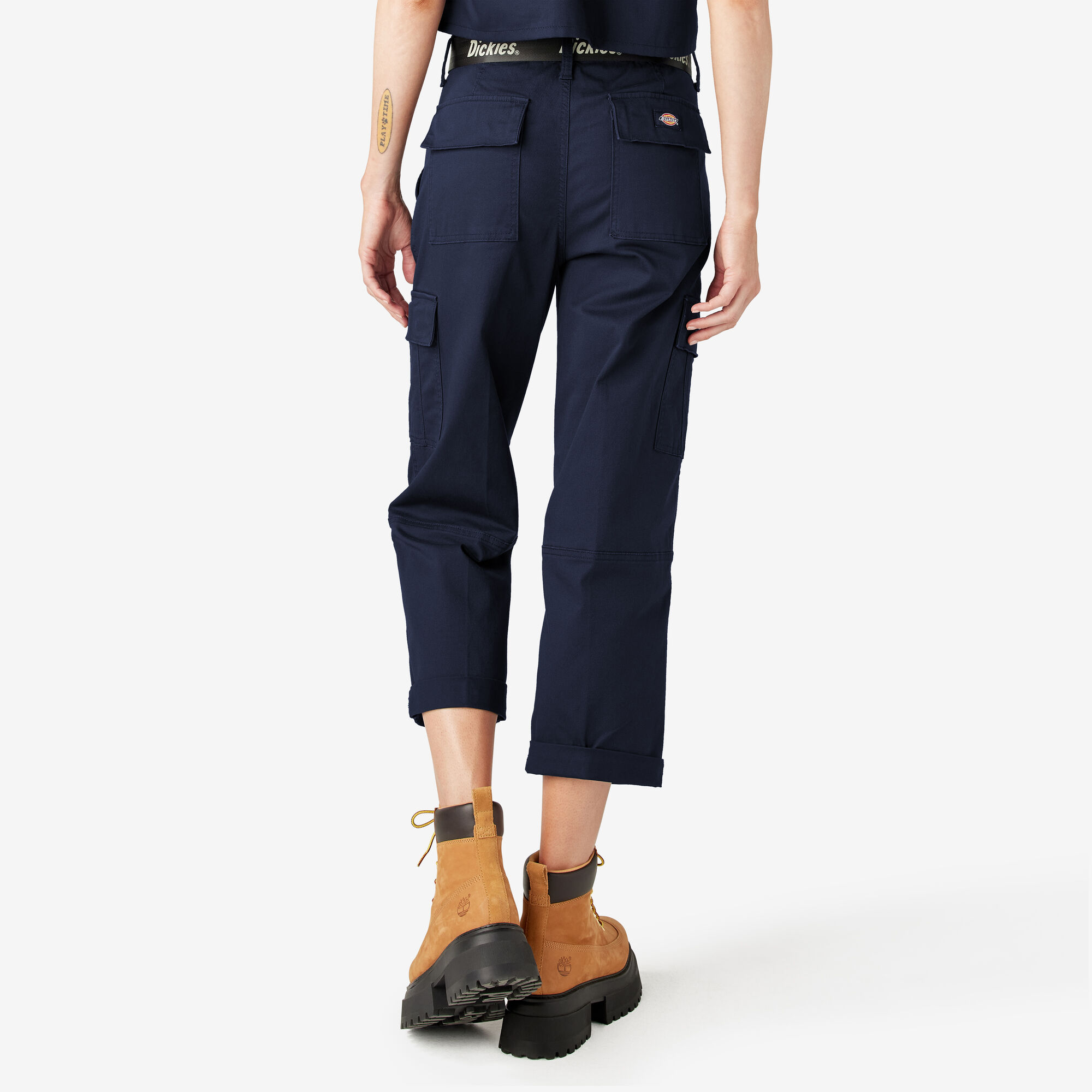 Women's Relaxed Fit Cropped Cargo Pants