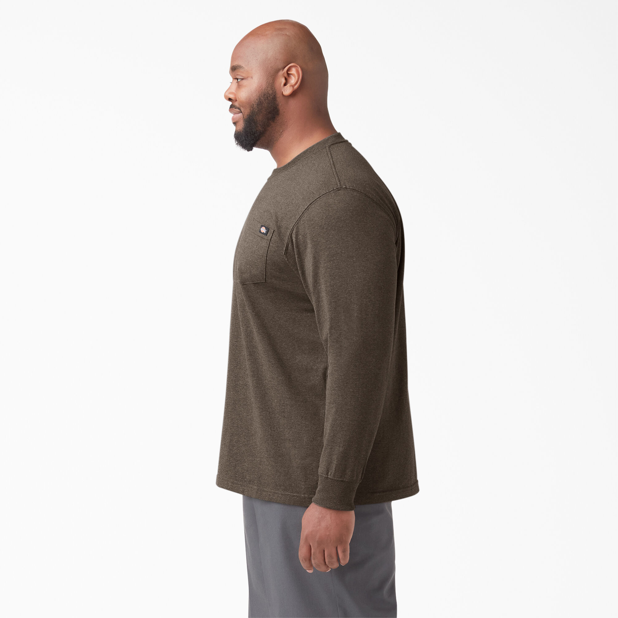 Heavyweight Heathered Long Sleeve Pocket T-Shirt