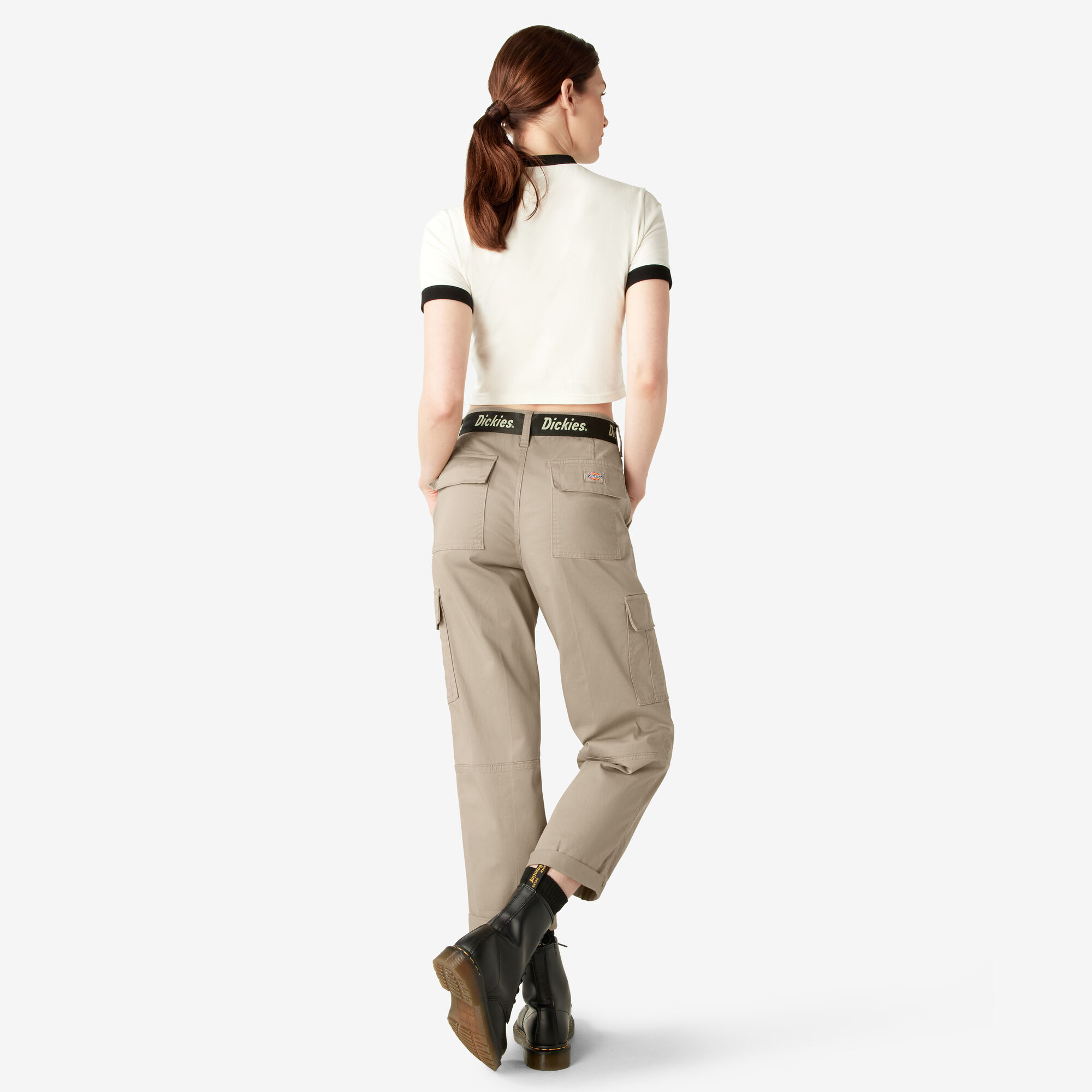 Women's Relaxed Fit Cropped Cargo Pants