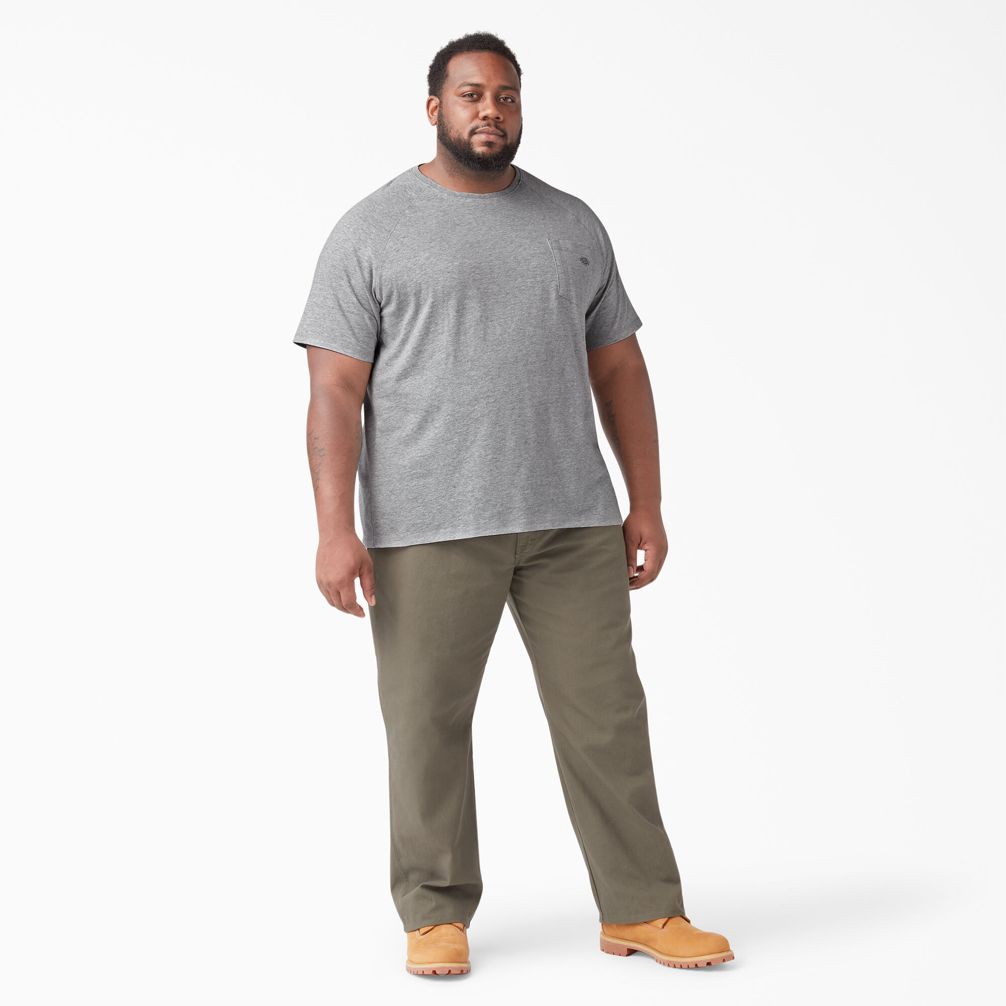 Cooling Short Sleeve Pocket T-Shirt, Heather Gray