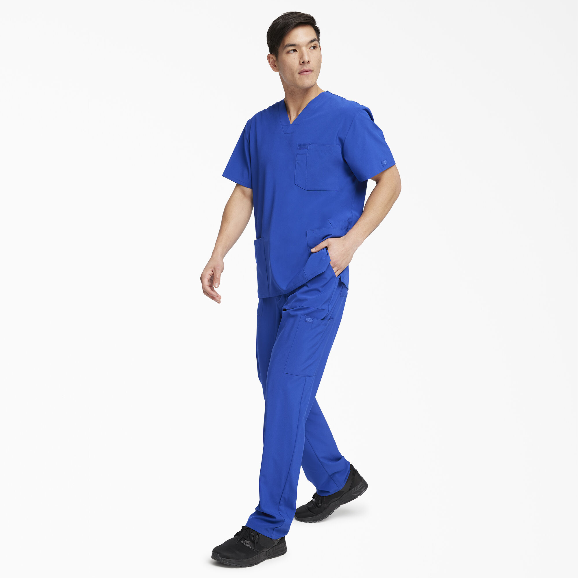 Men's EDS Essentials V-Neck Scrub Top with Patch Pockets