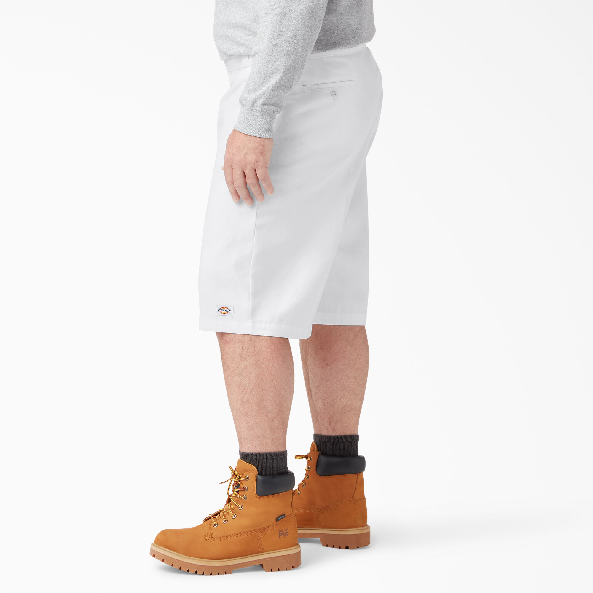 Loose Fit Flat Front Work Shorts, 13