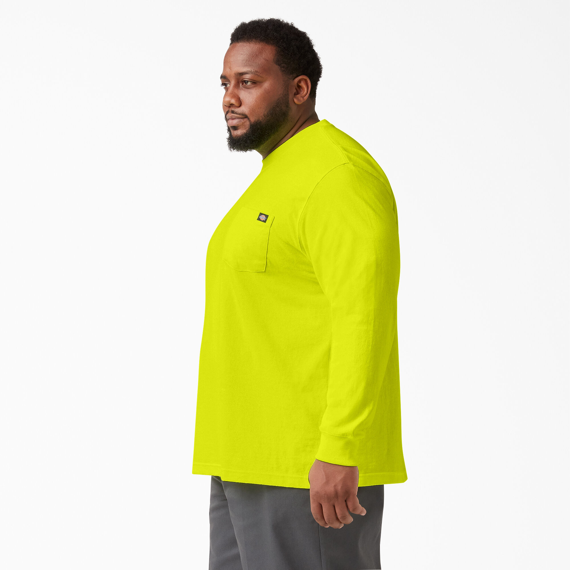 Heavyweight Neon Long Sleeve Pocket T-Shirt
