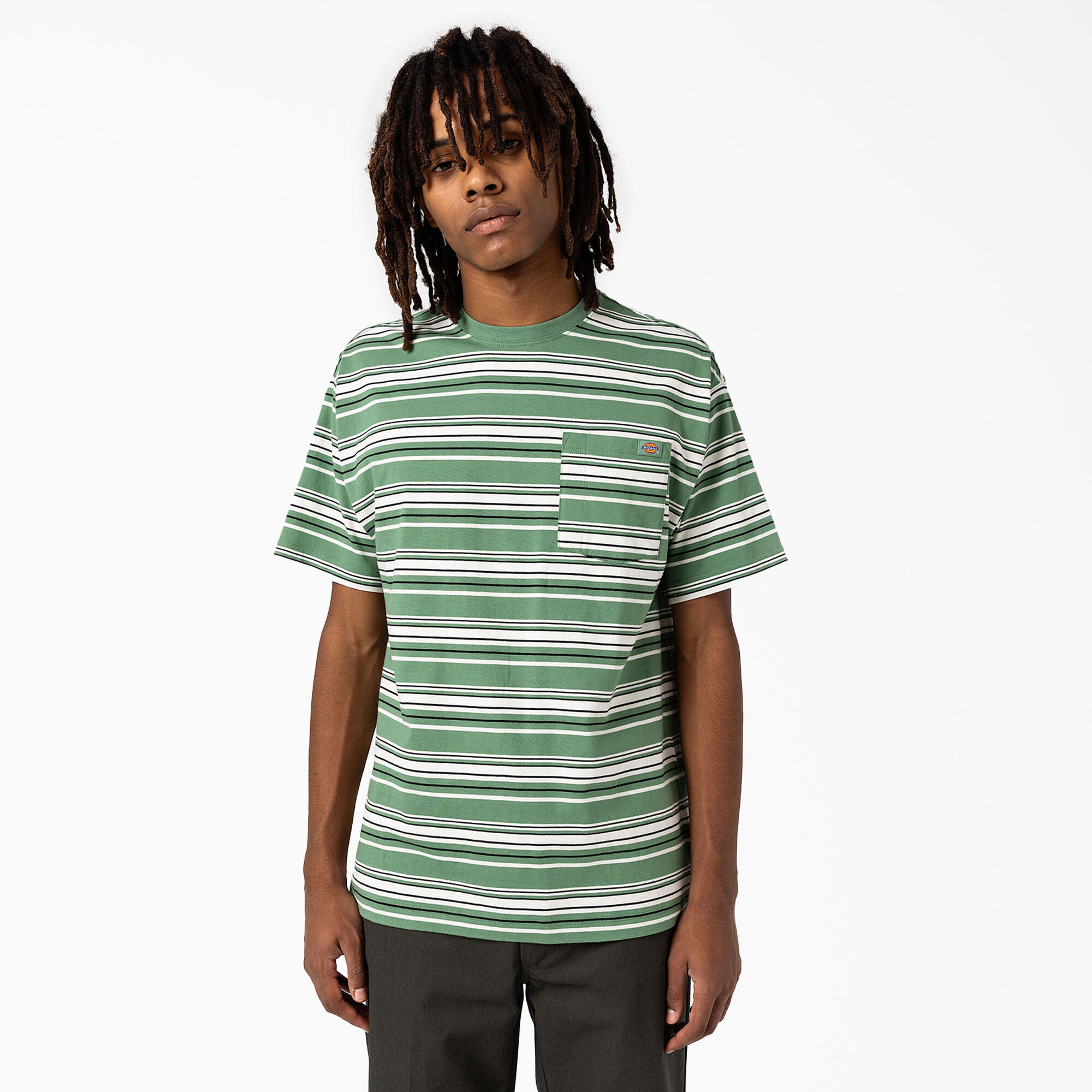 Relaxed Fit Striped Pocket T-Shirt