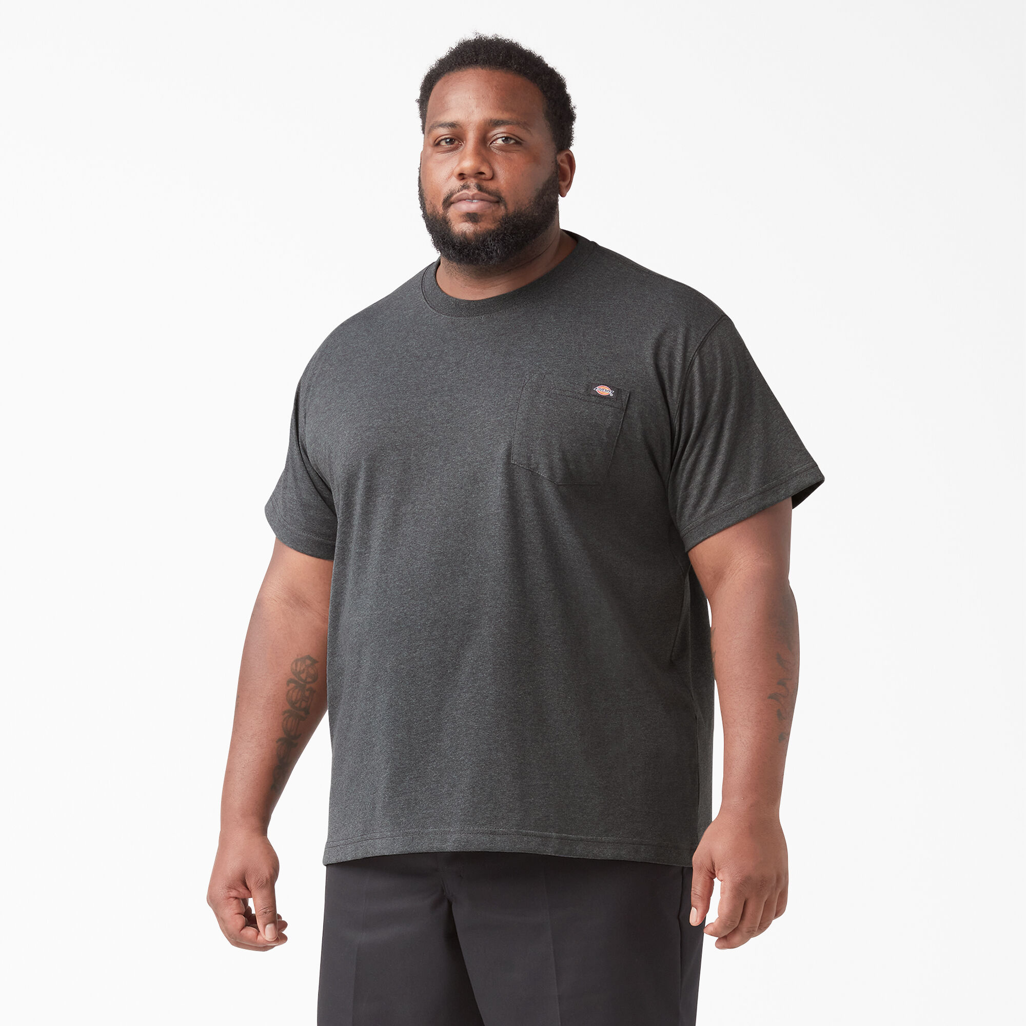 Heavyweight Heathered Short Sleeve Pocket T-Shirt