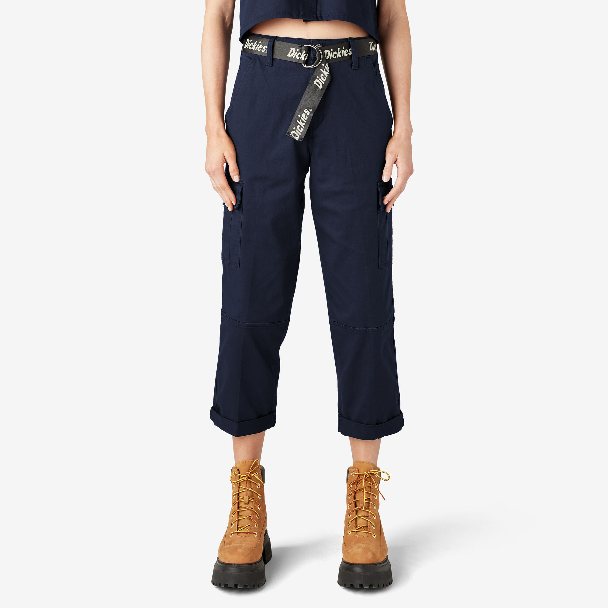 Women's Relaxed Fit Cropped Cargo Pants