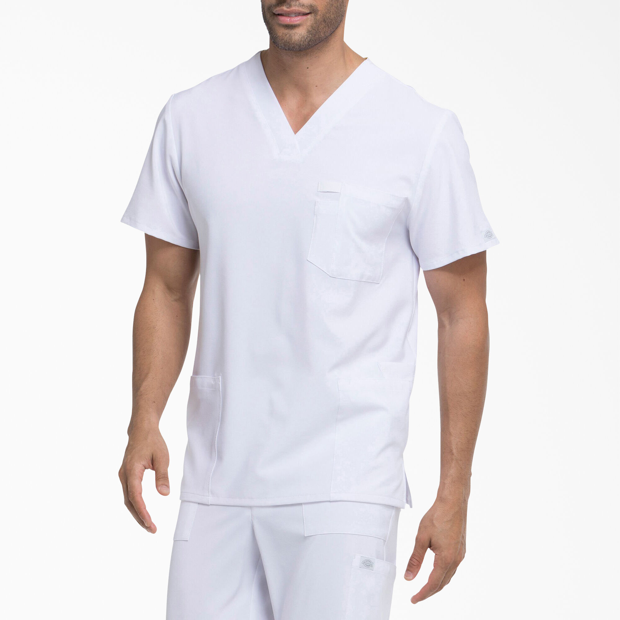 Men's EDS Essentials V-Neck Scrub Top with Patch Pockets