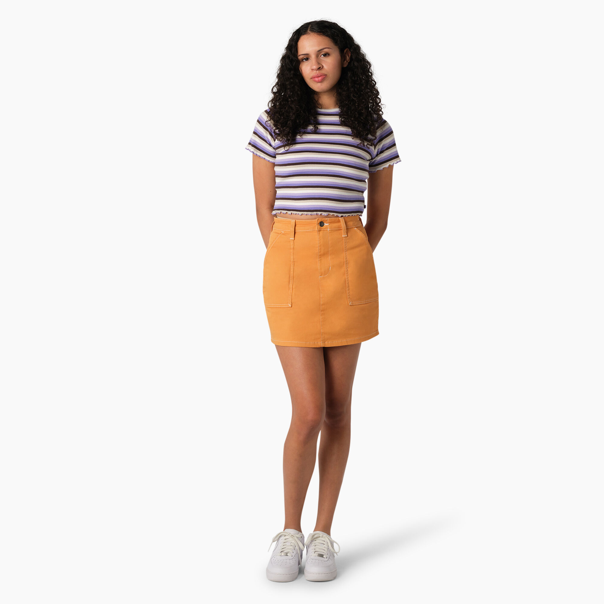 Women's Striped Cropped Baby T-Shirt