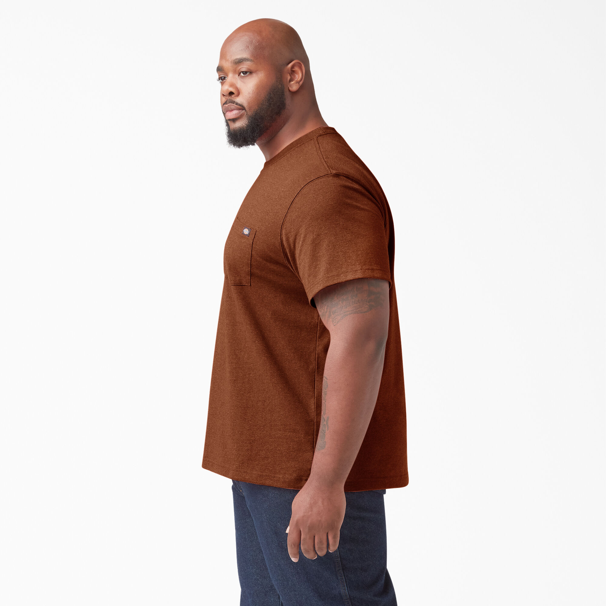 Heavyweight Heathered Short Sleeve Pocket T-Shirt