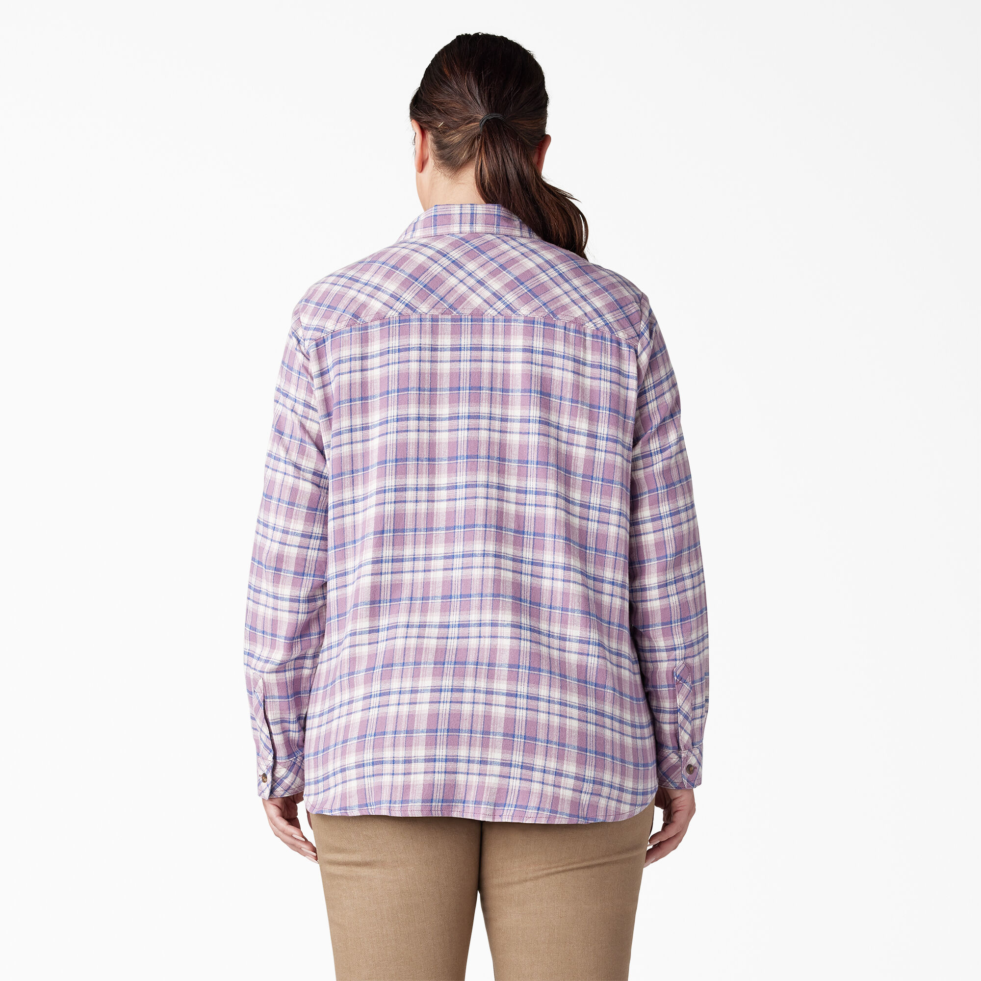 Women's Plus Long Sleeve Plaid Flannel Shirt