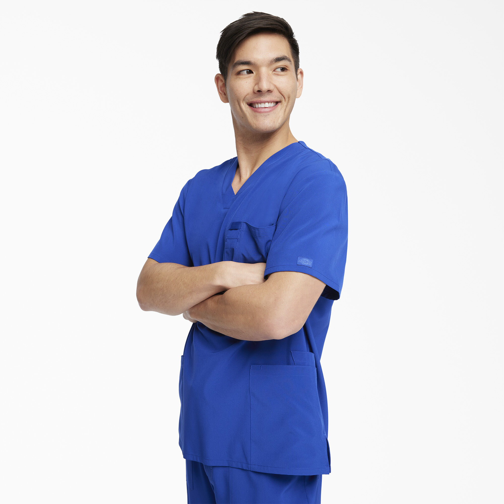 Men's EDS Essentials V-Neck Scrub Top with Patch Pockets