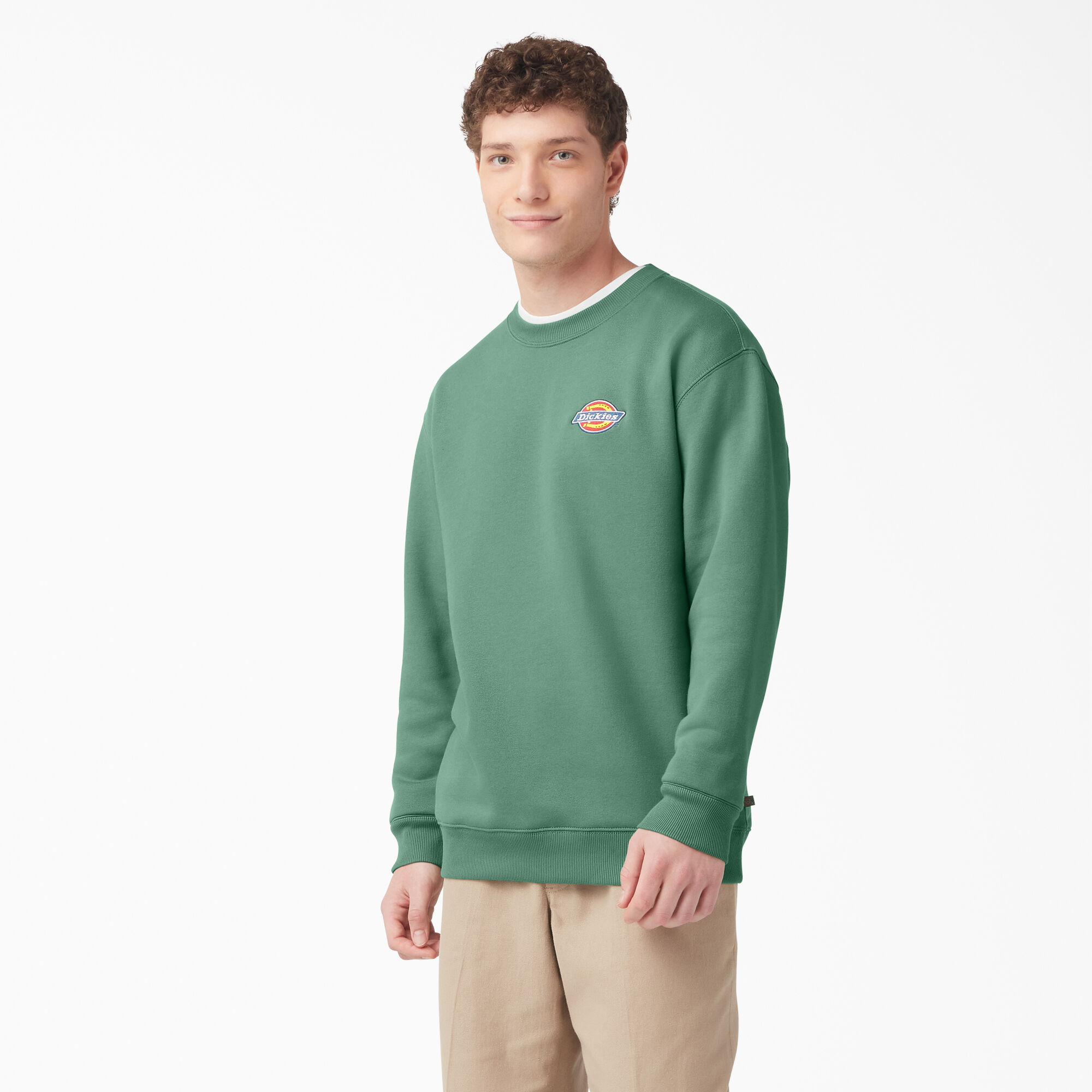 Fleece Embroidered Chest Logo Sweatshirt