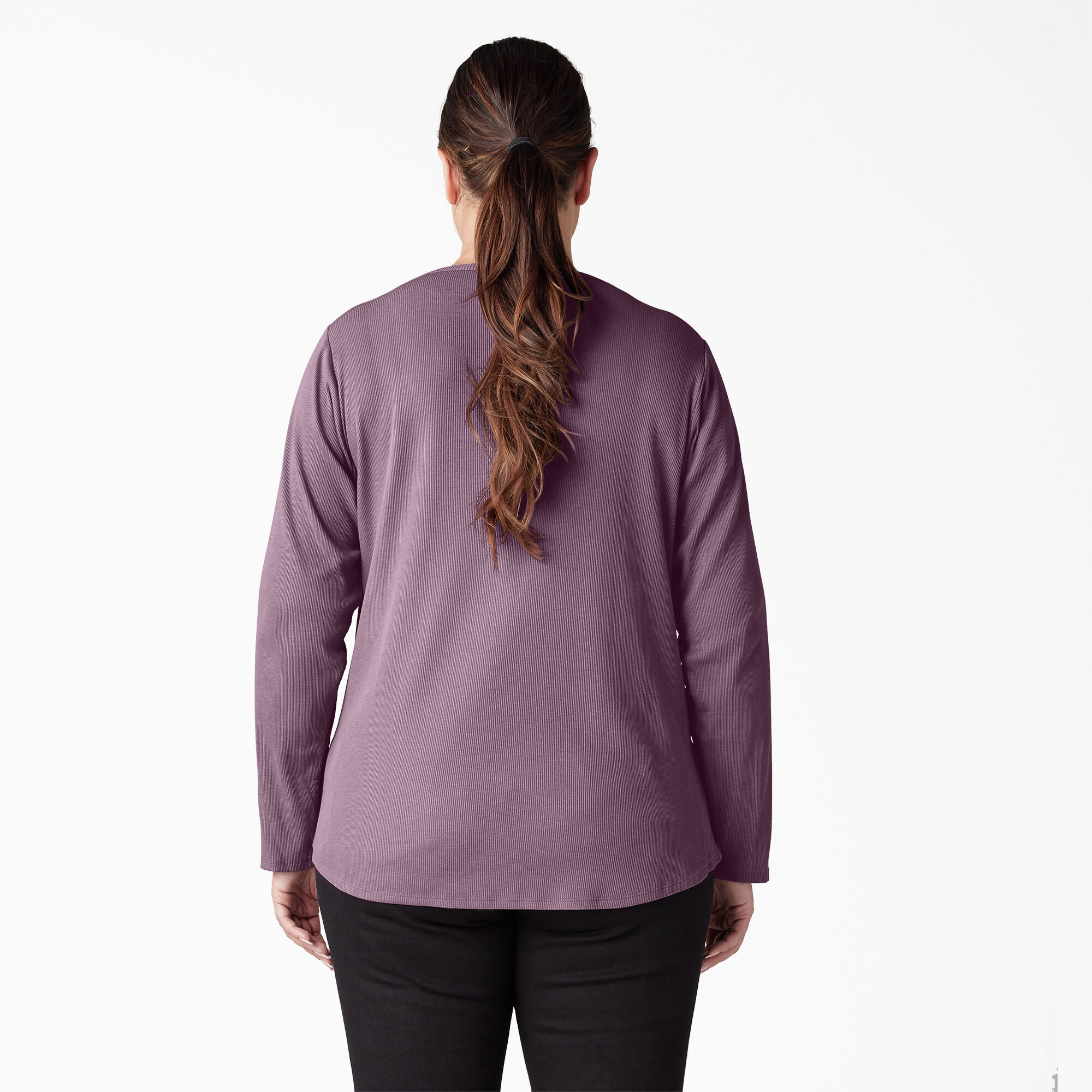 Women's Plus Henley Long Sleeve Shirt