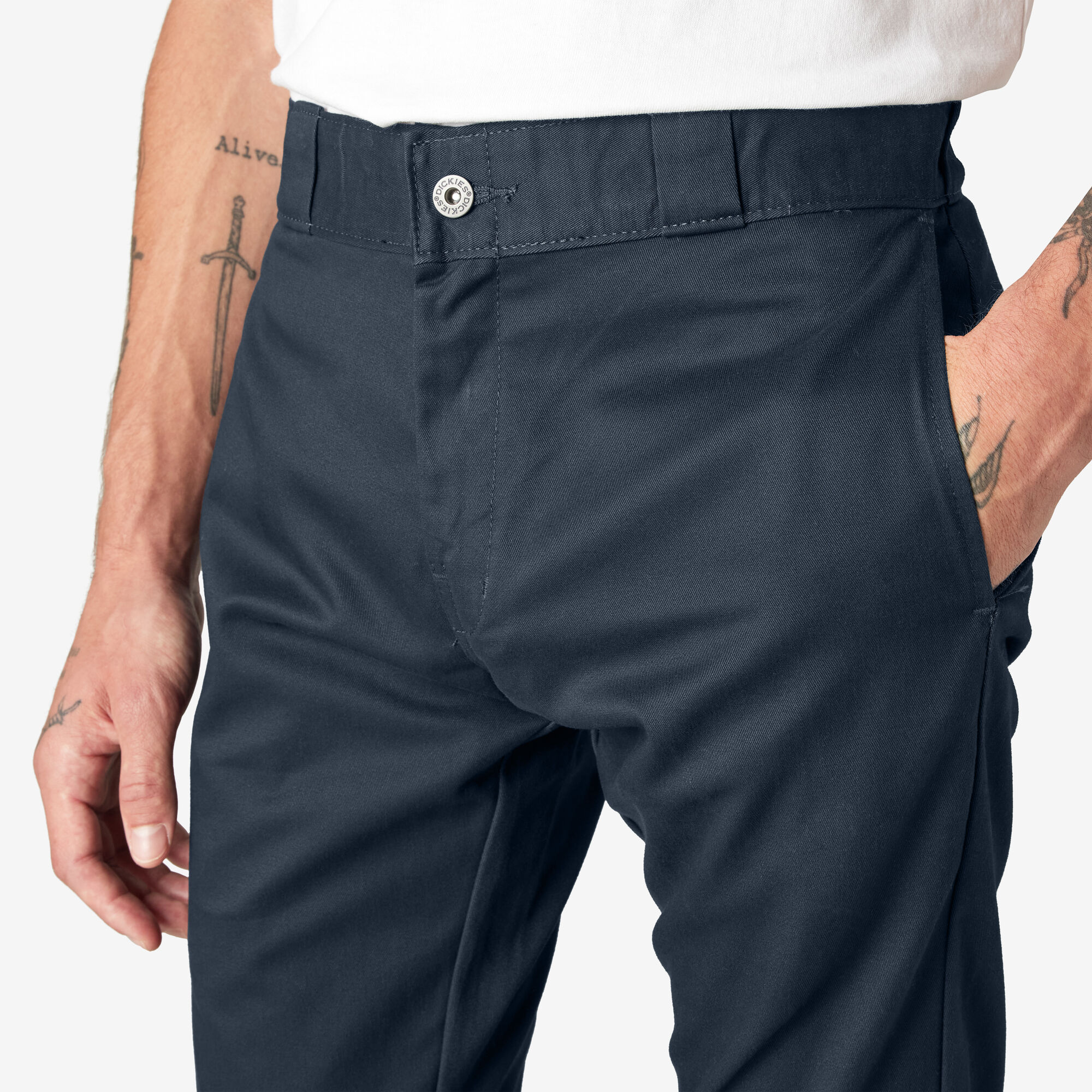 Skinny Fit Double Knee Work Pants