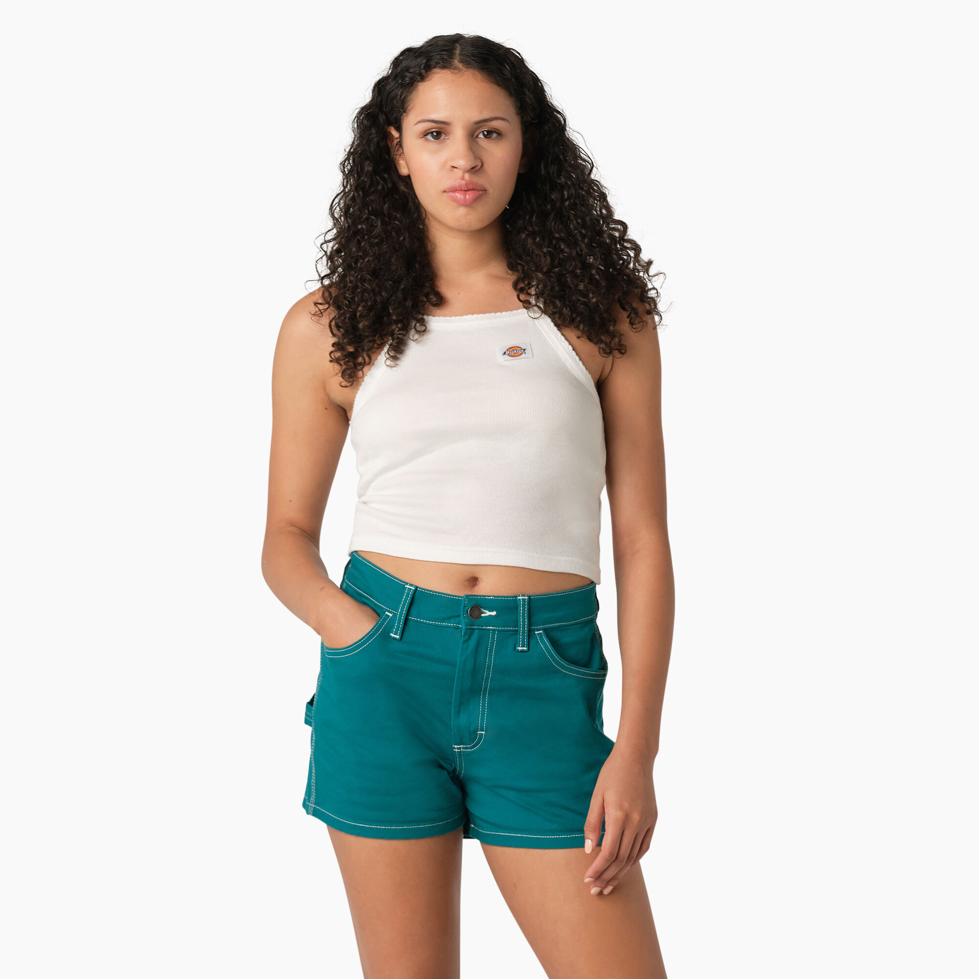 Women's Rib Knit Cropped Tank Top