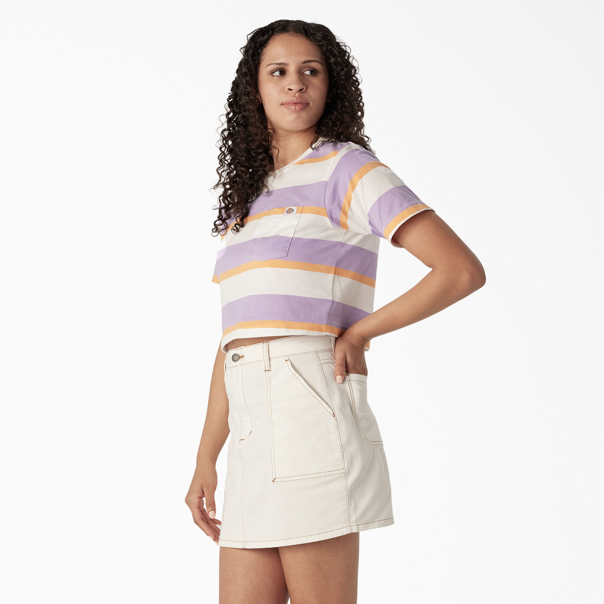 Women’s Striped Cropped T-Shirt