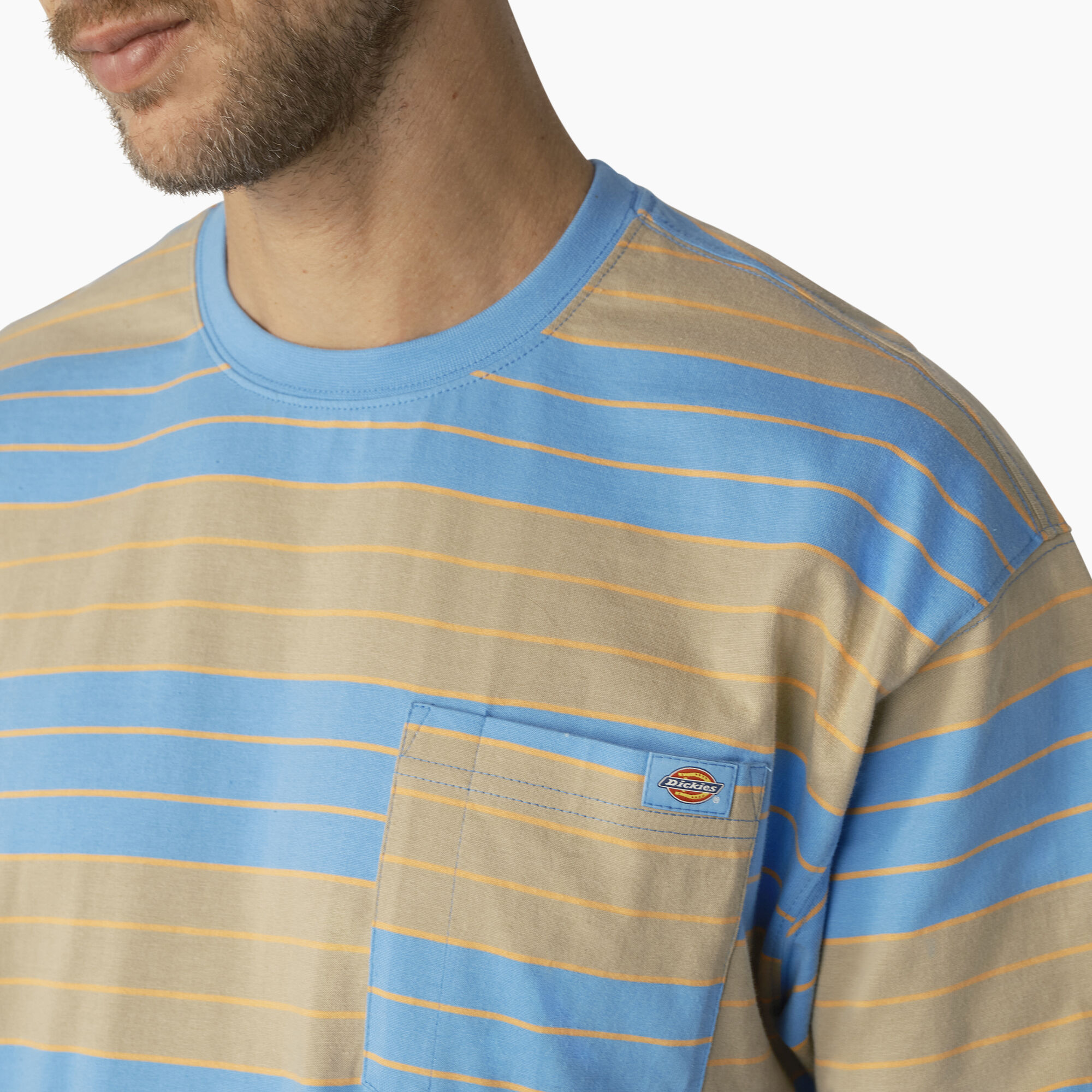 Relaxed Fit Striped Pocket T-Shirt