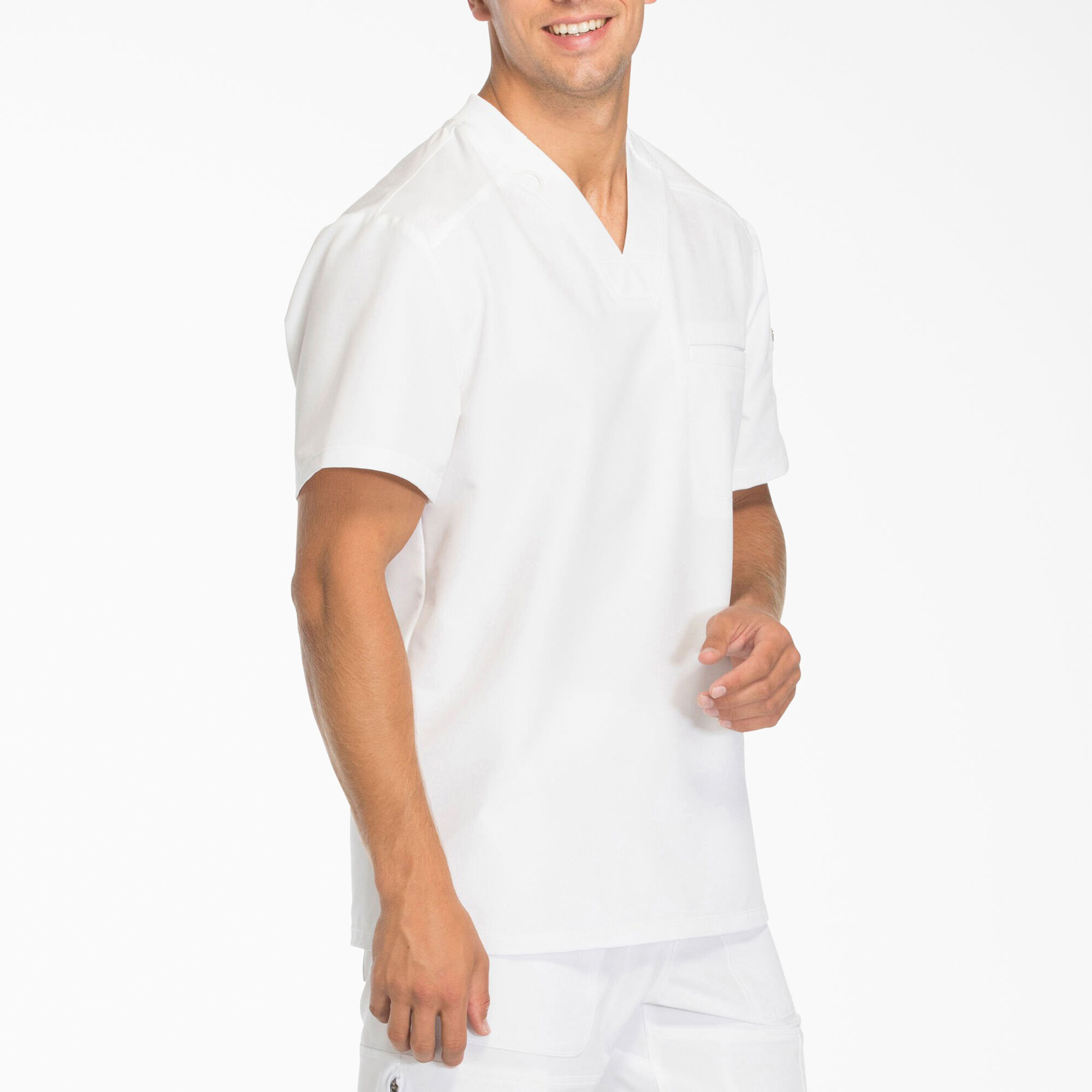Men's Dynamix V-Neck Scrub Top with Zip Pocket