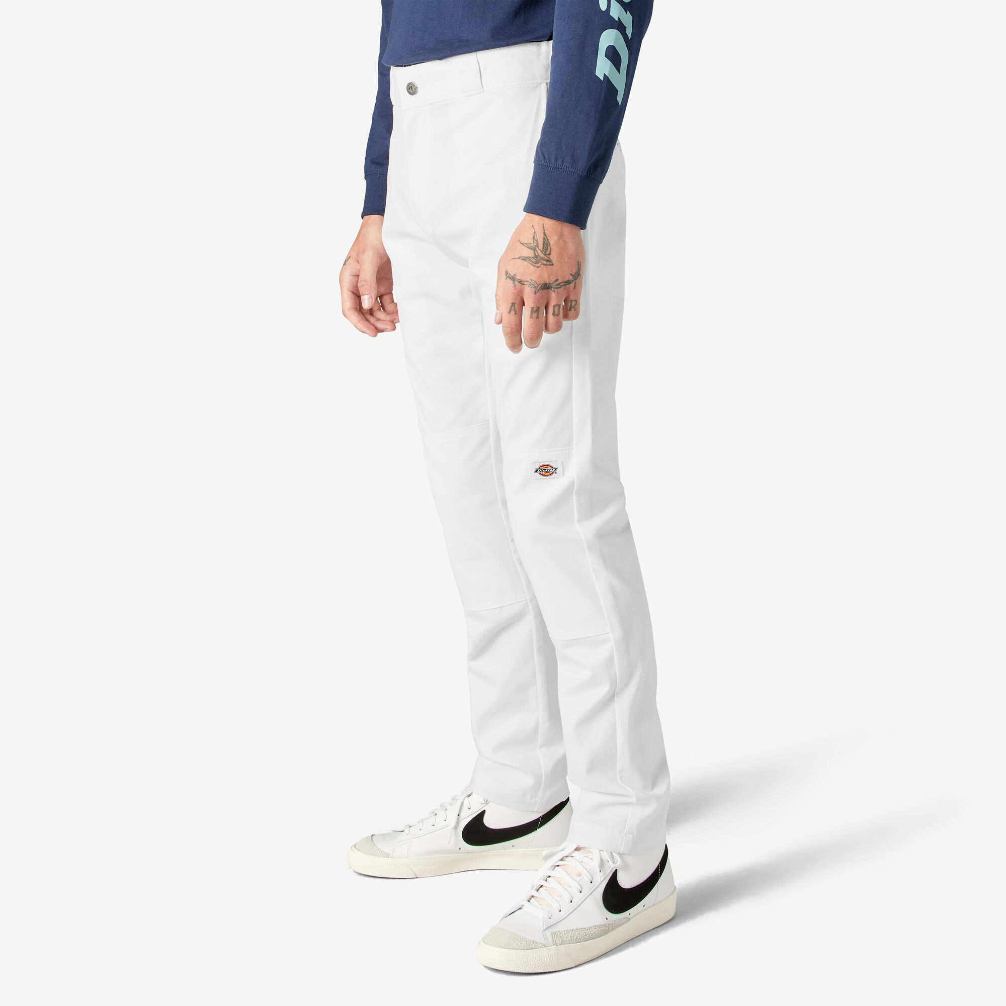 Skinny Fit Double Knee Work Pants