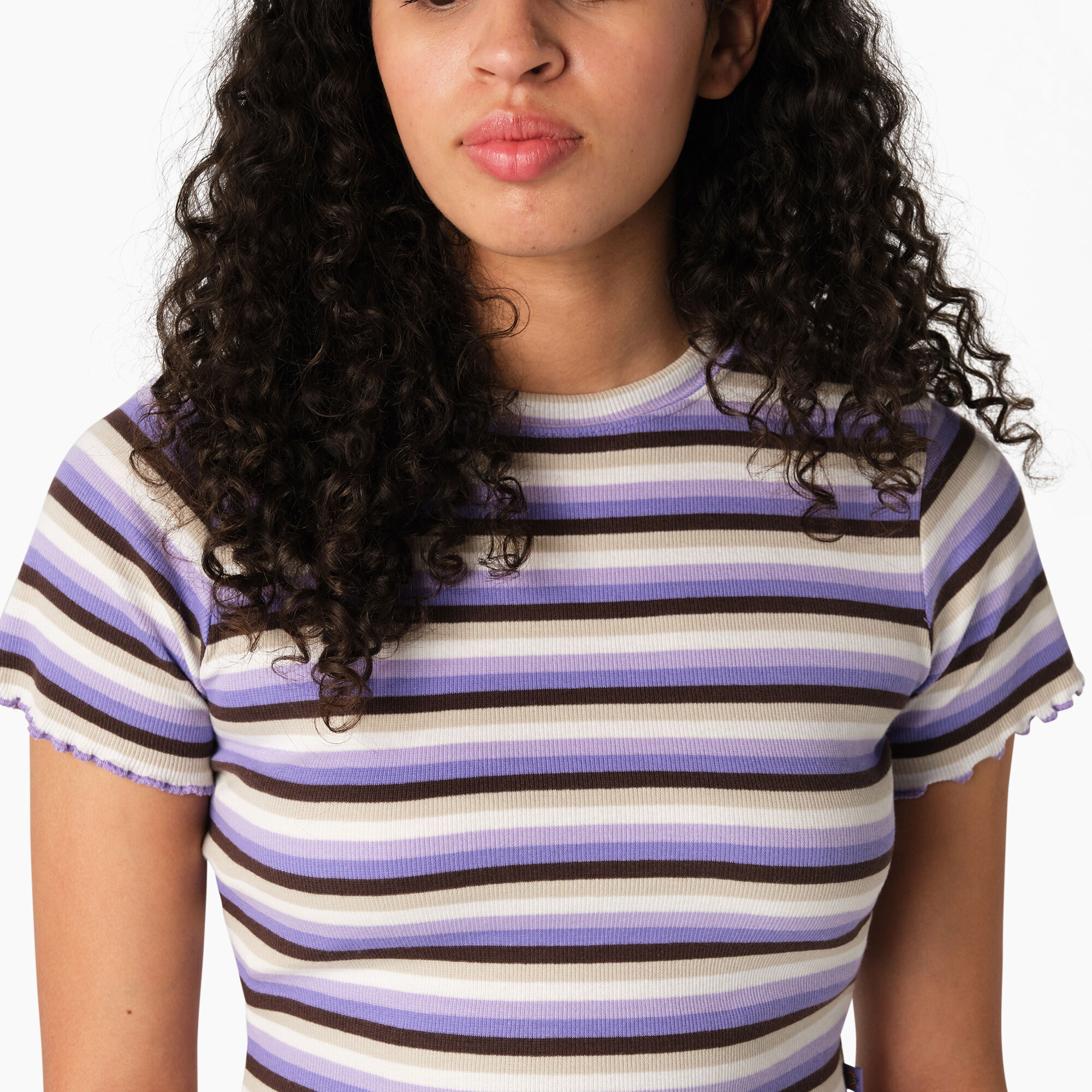 Women's Striped Cropped Baby T-Shirt