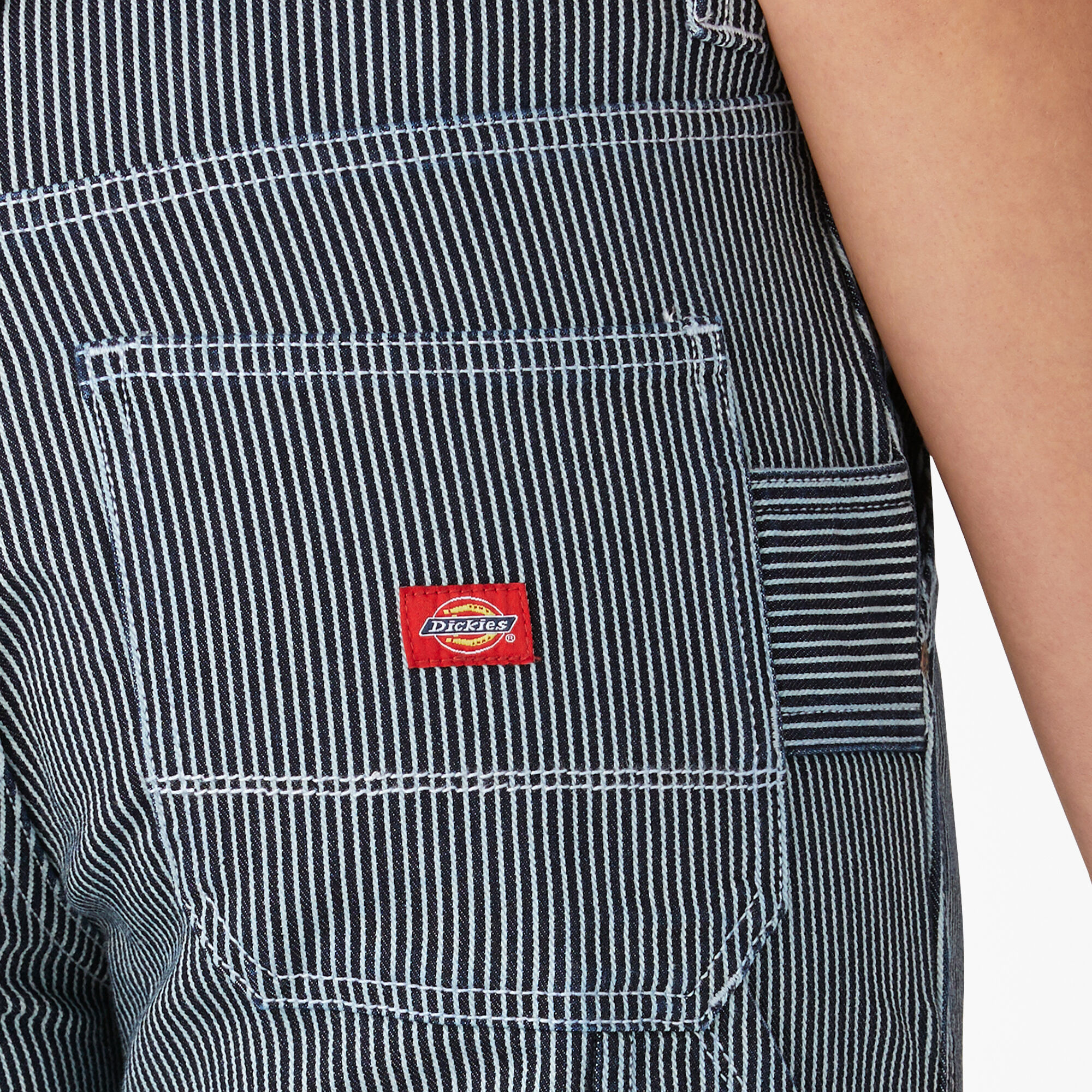 Women’s Relaxed Fit Hickory Stripe Carpenter Shorts, 11