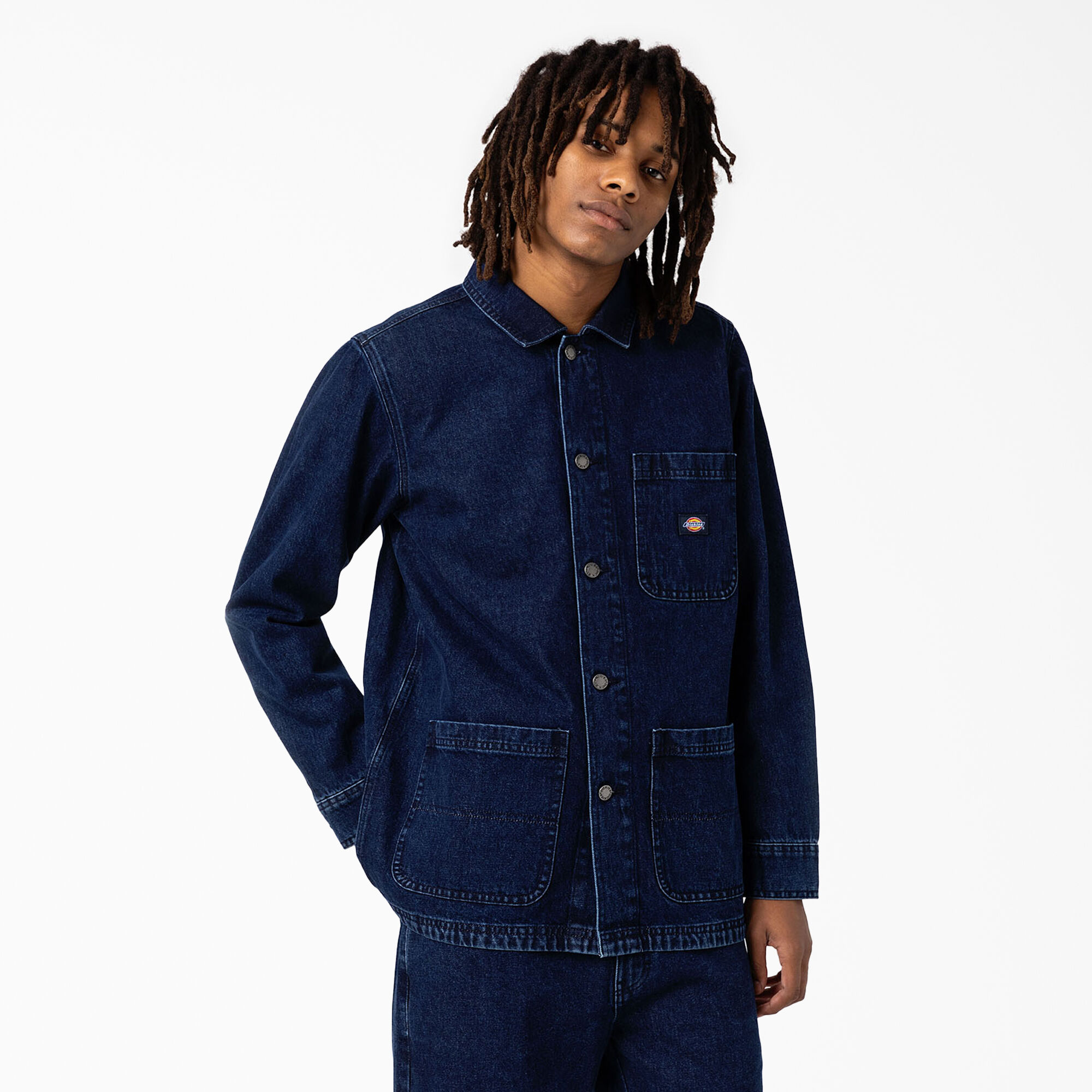 Denim Chore Coat, Stonewashed Indigo Blue