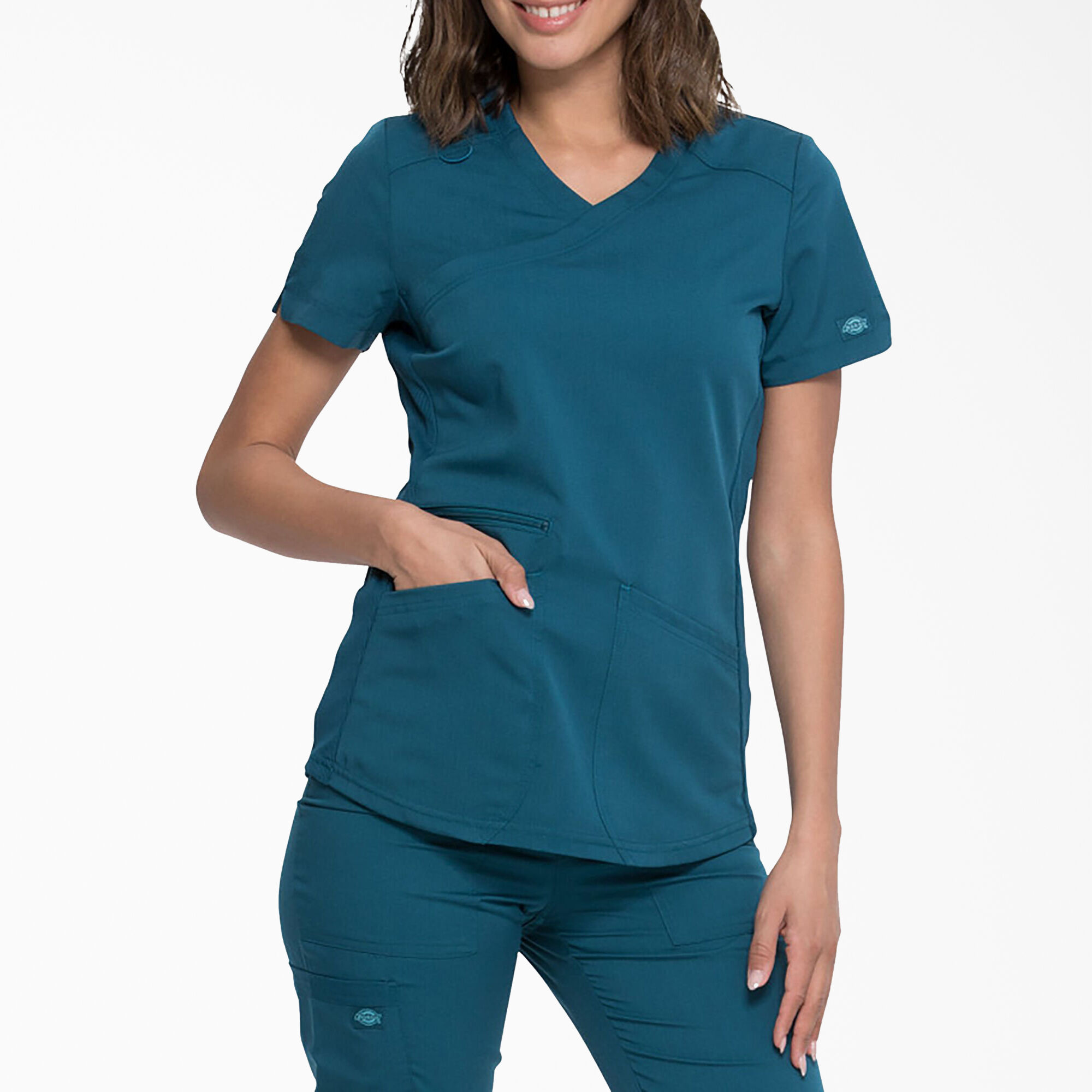 Women's Balance Mock Wrap Scrub Top